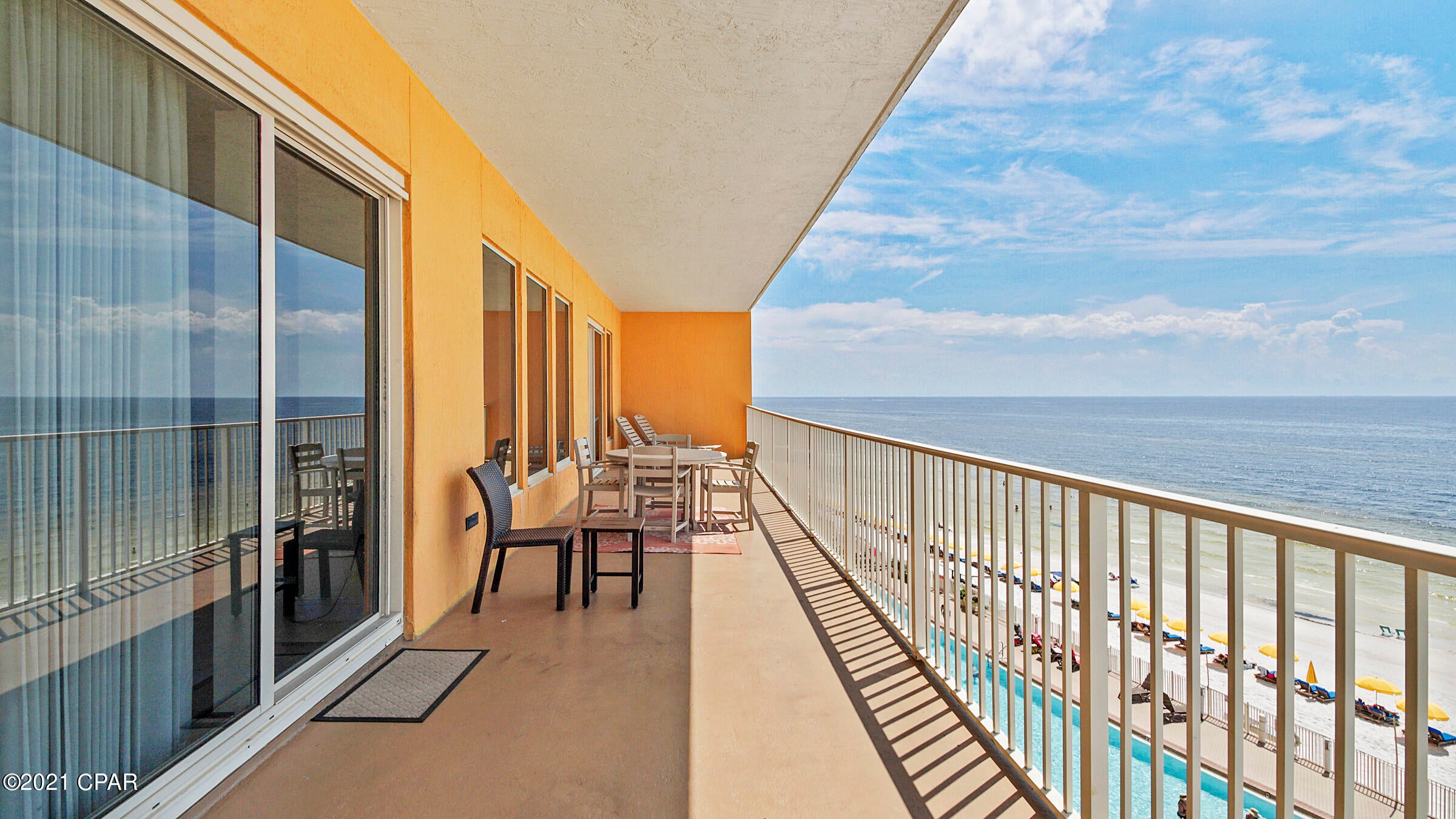 East end gem located at Treasure Island Resort. Rare find as not many 3 bedrooms come available at Treasure Island. This 3 bedroom 2 bath unit is located on the west corner of the building with a wrap around balcony featuring full length windows perfect for evening sun sets. Boasting granite countertops, tiled floors throughout, marble vanities and more this unit is a durable vacation rental that stays booked. Treasure Island Resort was built in 2005 and is located near Saint Andrews State Park, multiple 5 star marinas, excellent dining/shopping options and much more. This unit features an assigned parking space in the parking garage. Perfect for a second home or vacation rental.