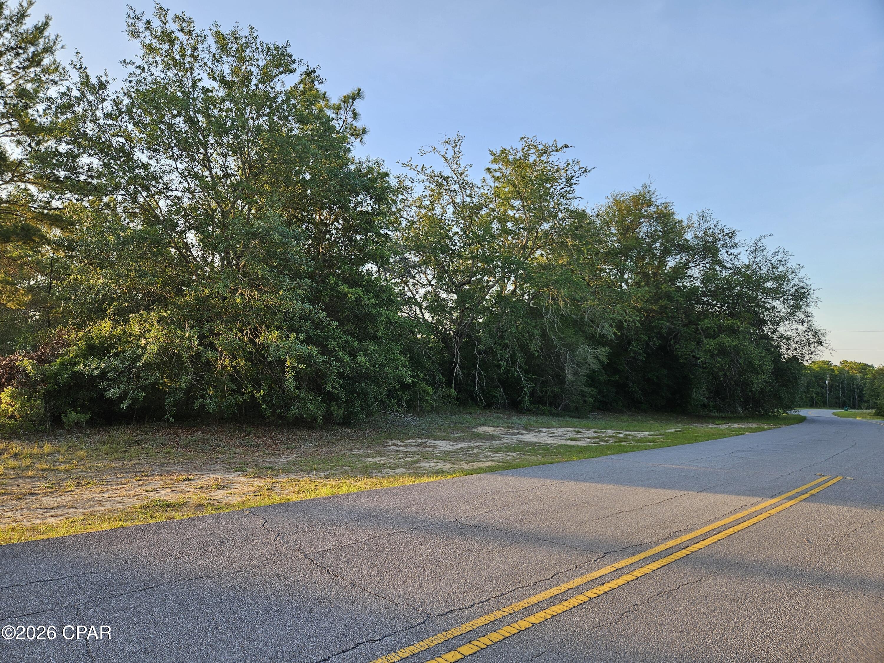 This flat lot is ready for your new home. It has a mix of pine trees and oak trees and faces east toward Gables Boulevard. The back of the house would be a good place to watch the sun go down. There is a new house under construction just to the left of this lot.