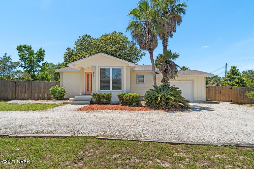 *SELLER IS CALLING HIGHEST & BEST OFFERS DUE BY 5 PM ON FRIDAY, 5/21. RESPONSE TIME TO BE BY 12 PM ON SATURDAY, 5/22. THIS IS THE DEAL YOU HAVE BEEN WAITING FOR! Fantastic serene and central location on a double lot near Pier Park, Highway 79, Frank Brown Park, and the sugar white sand beaches of the Emerald Coast. Enjoy this spacious and tastefully renovated home with an abundance of natural lighting and an open floor plan, and featuring 2 bedrooms, 2 bathrooms, garage, and a bonus room which would make a fantastic third room for a home office, flex space, or 3rd room. Notable improvements include the renovated kitchen in 2018(new cabinets, hard surface countertops, breakfast bar, backsplash, and stainless steel appliances except for the fridge), NEW copper wiring, windows,



plumbing, a recessed lighting in 2007, NEW roof in 2017, NEW HVAC installed in 2018, NEW garage door & opener in 2021, and the freshly painted interior and exterior in 2018. Easy to clean hardwood flooring throughout the common areas, laminate flooring in the hallway, carpet in the bedrooms, and tile flooring in the kitchen and bathrooms. The expansive fenced-in backyard features a yard building for storage, spacious deck, and a mature Magnolia tree. Whether a primary residence, second home, and/or rental property, you will enjoy the privacy and near proximity this home has to offer. Call today to schedule your private showing of 143 Half Acre Lane! *Buyer to verify all data, information, and/or dimensions provided herein and deemed important to Buyer.
