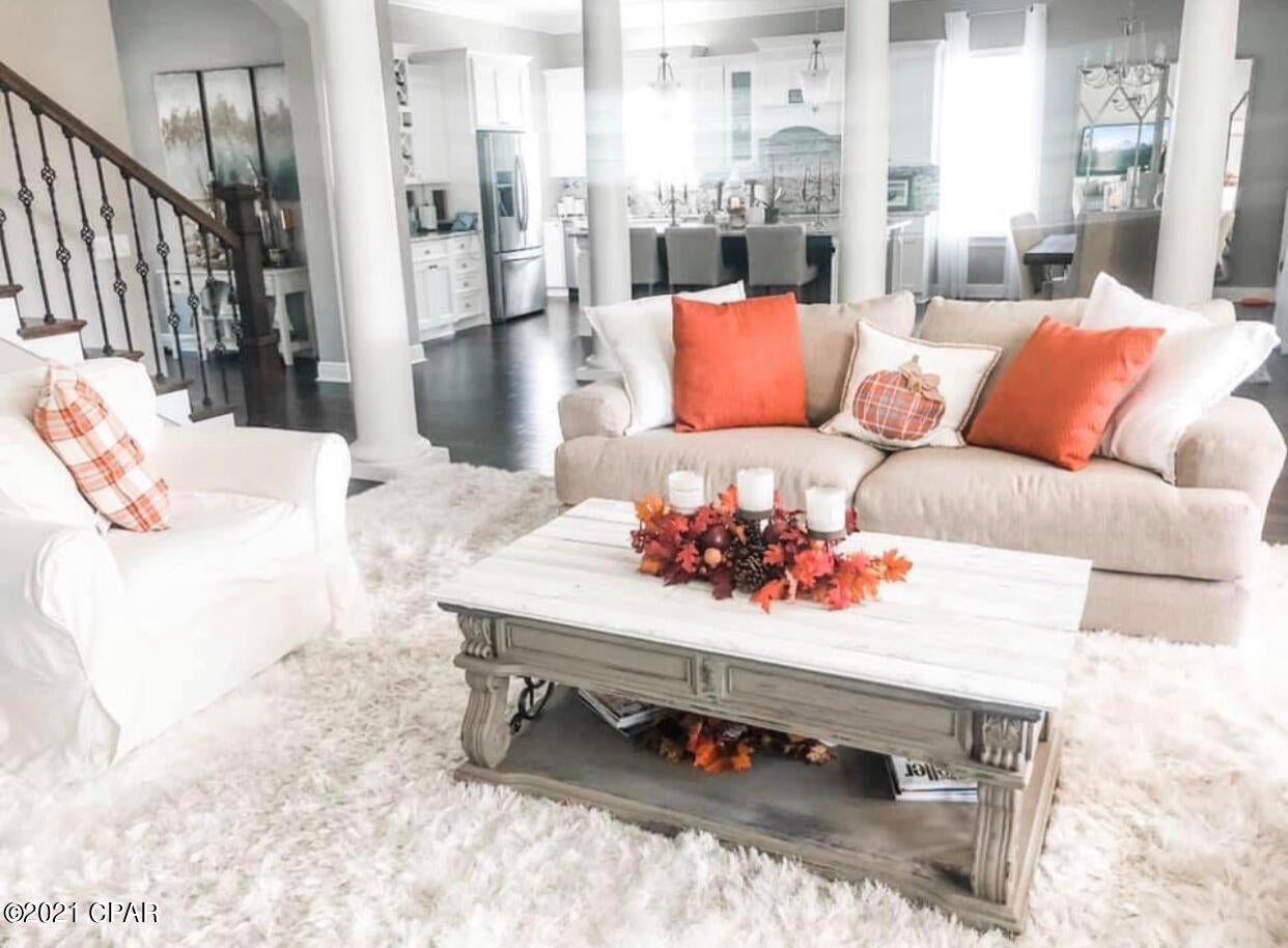 Absolutely stunning custom built executive home ideally located in Tapestry Park! Only 2 blocks from the beach! The main house features 2 bedrooms on the 1st floor & 3 on the 2nd floor. Highest quality construction & attention to detail throughout. Kitchen features oversized island, butler's pantry with sink and  is a chef's dream! Above the 2 car garage is a beautiful 1 bedroom apartment which is a great in-laws residence or rental! The main house has a covered back lanai perfect for entertaining. 1 of the downstairs bedrooms is currently used as a spa, with massage table & sauna, which are included with the home. The home has new solar panels which provide whole house electricity. Subdivision has pool, clubhouse, tennis courts, basketball courts & playground.  You have to see this home!! All measurements and important info believed
 to be verified by buyer.