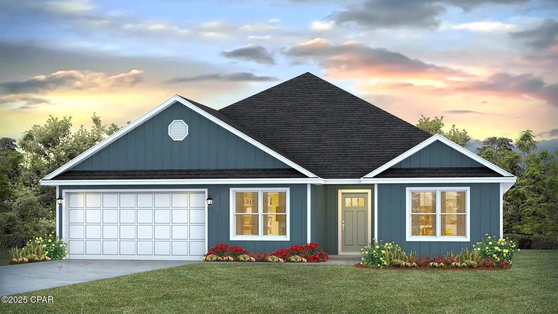 Welcome to the Sawyer floorplan located in our new Destini Lane community! This home features 5 bedrooms, 3 full bathrooms and a two-car garage. Two bedrooms with a shared bath are just off the entry. This home features a large open living area and dining area. The kitchen overlooks the huge great room, making this the perfect home for entertaining. There is a laundry/mud room just off the garage with plenty of space for a washer and dryer. The kitchen features a center island, large pantry, granite countertops throughout with beautiful white cabinetry and an appliance package that includes a stove, microwave and dishwasher. The primary bedroom features an ensuite bathroom with dual sink granite vanity, a large soak tub and separate shower. Additional features of this home include EVP flooring throughout the common areas and carpet in each bedroom. Equipped with Smart Home technology, this home has a Quolsys touch panel installed that can be integrated with your smart thermostat! The exterior of this home features quality vinyl siding, steel garage door, weather resistant wrap barrier with hose bibs and dimensional shingles with 30-year warranty. A landscaped front flower bed at entry way and fully sodded to the property lines. This property has No HOA and is situated on .84 acres of land with extra space for a boat, RV, pole barn or shed. Schedule a tour to visit this neighborhood today!