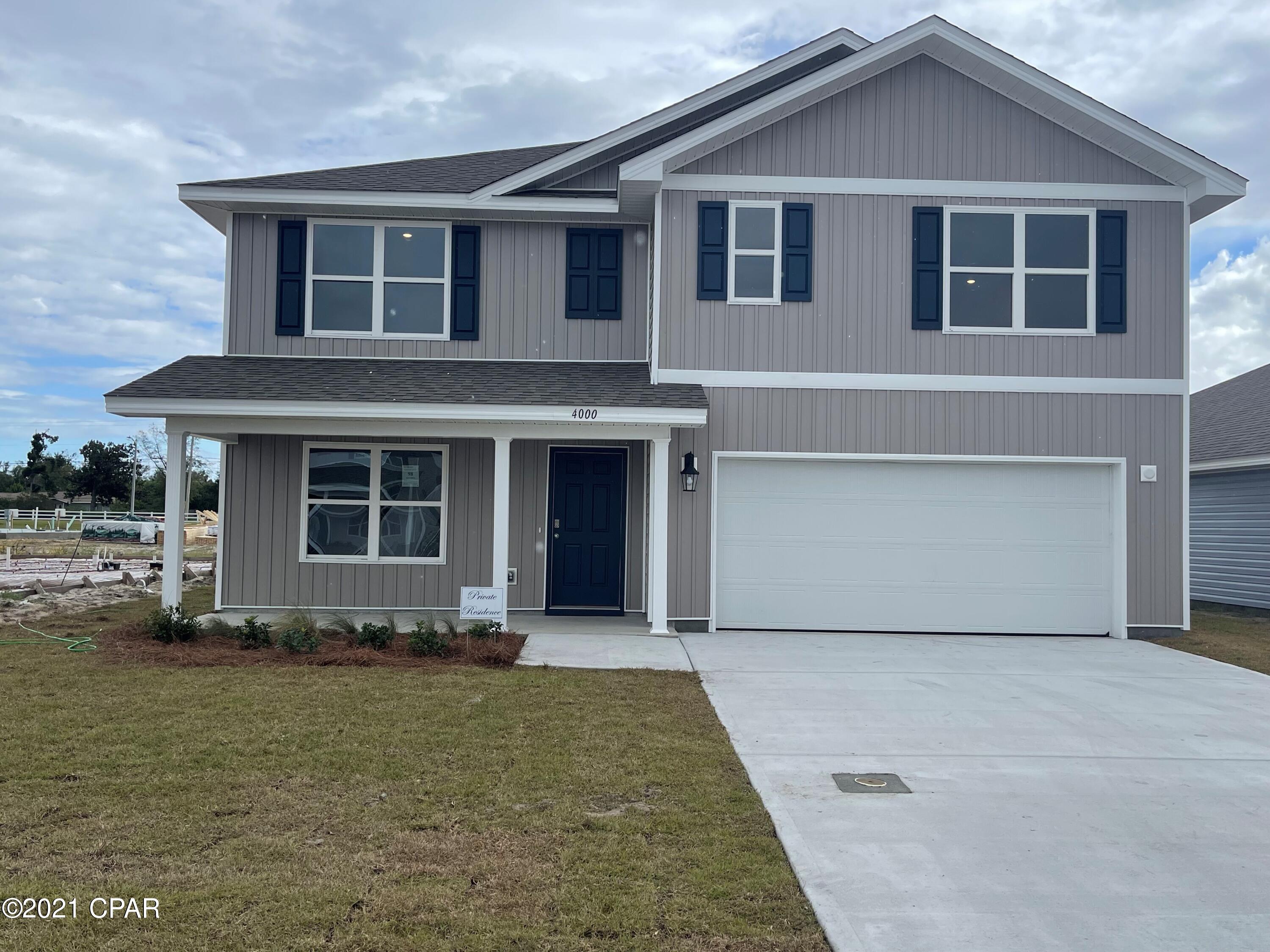 Welcome to Brighton Oaks! The Hayden is a two-story 5 bed, 3 bath, 2 car garage home. Interior features include vinyl flooring throughout the common areas, carpet in all bedrooms, stairs, and upstairs hallway. There is durable laminate countertops in the kitchen and baths and nickel hardware on the interior doors. This home also features Whirlpool stainless steel appliances which include a free-standing electric range, microwave, and dishwasher. On the first level is a guest bedroom and a full bath and the additional bedrooms are on the second level. Bedroom 1 has a large bath with a walk-in closet, dual sink vanity, separate shower and large soak tub. Only minutes from the doorsteps of Brighton Oaks you'll find Zollie Young Park, Zollie Young Dog Park, and the Lynn Haven
Sports Complex.

Pictures may be of similar, but not necessarily of subject property, including exterior and interior colors.

This home is being constructed with the Zip Sheathing system, providing greater protection than a traditional housewrap from
damages due to wind, rain, and extreme weather.

This home comes standard with a Smart Home Technology package which includes a KwikSet keyless entry, Skybell doorbell,
automated front porch lighting, an Echo Dot device, and Quolsys touch panel which can be integrated to control your lighting,
thermostat, front door and so much more. A builder 10-year structural warranty is also included.