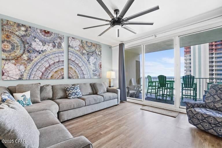 Beautifully fully remodeled 3 bedroom with bunk room and 3 bathroom unit at The World's Best White Sandy Beach. This unit is an absolute steal with new cabinets, new countertops, new bathroom vanities and bult in bunks. The unit boasts a fairly new HVAC water heater, large farm sink with a large dining table and comfortable sectional. This tastefully decorated condo is a rental machine as 3 bedroom units with bunks that sleep 10 are limited in Panama City Beach. Shores of Panama is one of the best steals on the beach and is currently getting a beautiful face lift. Do not wait- the price for this large beachfront unit is not available  anywhere else in PCB. Shores of Panama  if conveniently located adjacent to World Famous Pineapple Willys and within walking distance  to  many restaurants and entertainment venues including Walmart. The property also boasts the largest lagoon style pool in Panama City Beach, a large fitness center, lobby coffee shop, outdoor pool bar and snack bar,  indoor pool and banquet facilities.