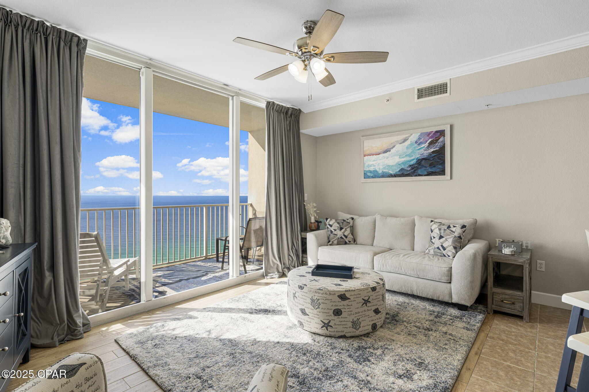 **$41K IN 2025 RENTAL INCOME + HEALTHY HOA + BONUS BUNK ROOM.** Beautifully remodeled and fully furnished, this ''F'' plan at Tidewater Beach Resort offers a compelling combination of proven rental performance, strong ownership economics, and coastal appeal. The unit generated $35K in 2024 and $41K in 2025, both with owner stays, providing an established rental history with additional opportunity to increase revenue. The bonus bunk room adds valuable sleeping capacity, making this unit particularly attractive to families and vacation guests.

The 1-bedroom, 2-bath unit features fresh coastal décor and stylish furnishings throughout, creating a turnkey retreat ready for personal enjoyment or continued short-term rental use.

Tidewater Beach Resort offers an impressive collection of amenities, including two lagoon-style pools, a heated indoor pool, private movie theater, fitness center, and more. Just one mile from Pier Park, guests enjoy convenient access to dining, shopping, entertainment,Topgolf and Pirate's Voyage Dinner & Show.

With a healthy HOA and well-managed resort this unit offers an attractive balance of income potential and manageable ownership costs.

A turnkey opportunity to own a well-appointed Panama City Beach unit with established rental income, additional sleeping capacity, resort-style amenities, and a highly desirable location.