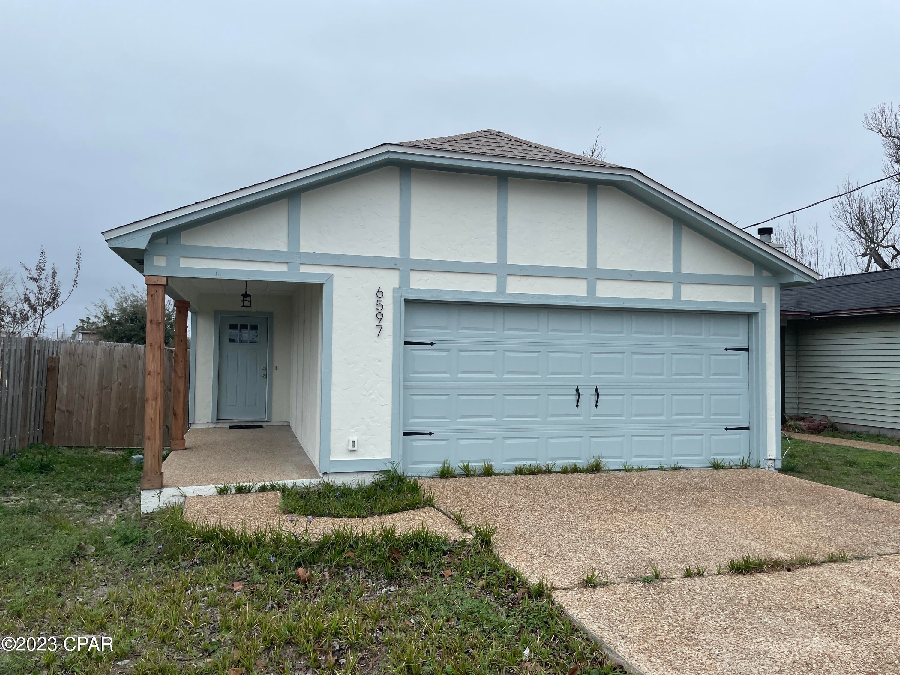 Remodeled after hurricane Michael - 3bd, 2ba approx 1,100 sqft. Stainless appliances, granite counters. 2 bedrooms have sliding glass doors to the patio area. Working fireplace in family room. Fenced backyard. Pets negotiable, restrictions apply & pet deposit required.
This is a break lease.  Flexible on the move in date.