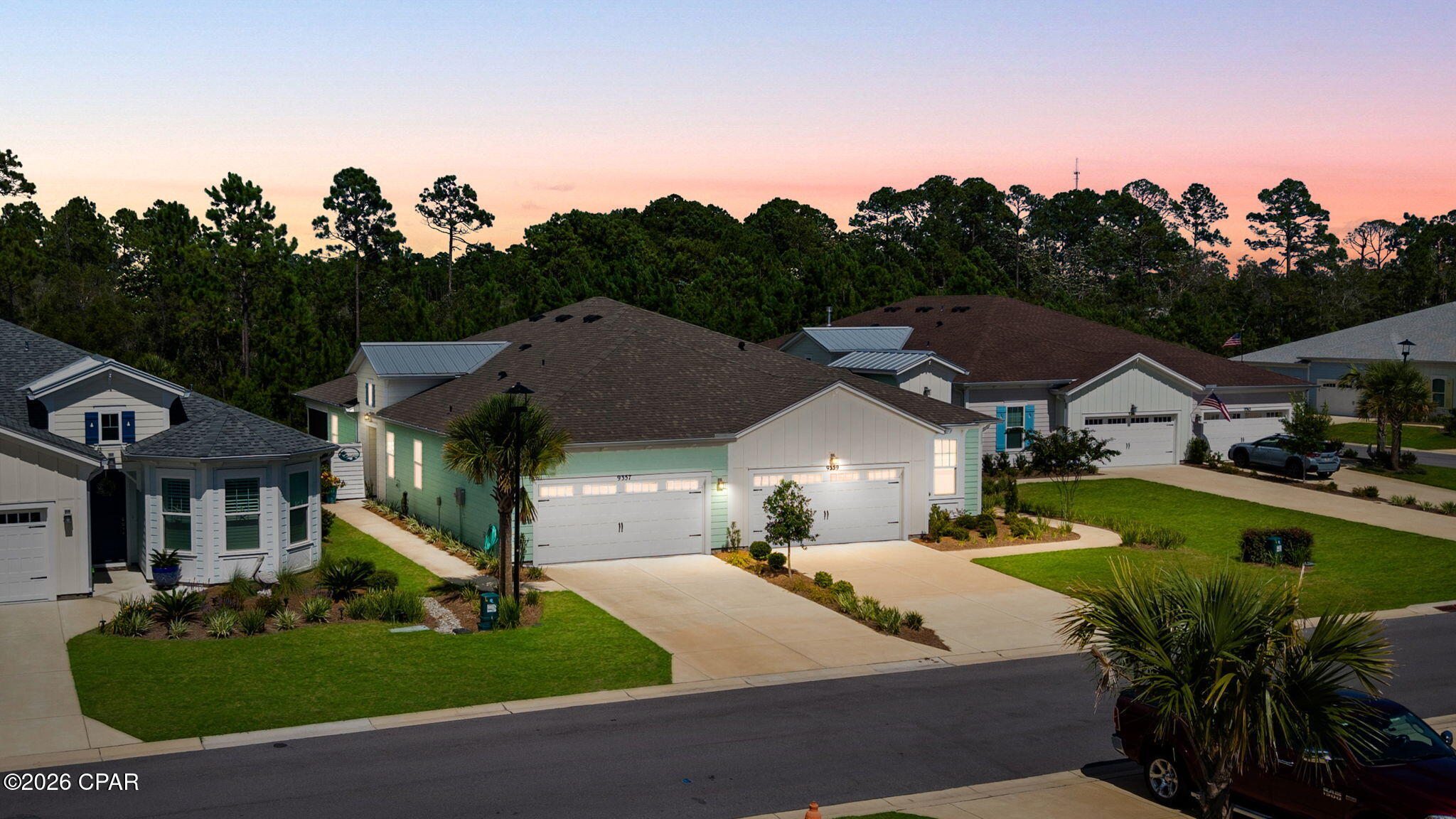CURRENTLY UNDER CONTRACT, SELLER WILL CONSIDER BACKUP OFFERS
Welcome to effortless coastal living in this gorgeous, highly upgraded Antigua Villa in Latitude Margaritaville Watersound, one of Northwest Florida's premier 55+ active adult communities. Thoughtfully designed with an impressive collection of upgrades, this beautiful home offers a bright, open floor plan, stylish finishes and a private preserve backdrop.

The chef-inspired kitchen is the heart of the home, featuring upgraded 42'' white soft-close cabinetry, pull-outs, quartz countertops and backsplash, under-cabinet lighting, a large upgraded sink, spacious pantry and upgraded electric cooktop. The microwave offers convenient air-fryer capability. The kitchen flows seamlessly into the spacious family and dining areas, where a wall of sliding glass doors fills the home with natural light and opens to the screened lanai and peaceful preserve views.

The primary suite is a relaxing retreat with a beautifully upgraded ensuite bath featuring a tiled shower, frameless glass enclosure, upgraded rain shower and handheld shower fixtures, designer mirrors, upgraded faucets and cabinetry, and quartz countertops.

The guest bedroom is conveniently located adjacent to a full tiled guest bath with quartz countertops. A pocket door can close off the guest bedroom and bath area, creating a private suite-like space for visiting family and friends. The den/office with French doors provides additional flexibility as a home office, hobby room or extra guest space.

Designer details continue throughout the home with custom paint, upgraded molding, plantation shutters, zebra electronic shades on the sliders, custom lighting and ceiling fans, recessed lighting--many with dimmers--and upgraded outlets with enhanced Wi-Fi connectivity. RevWood by Mohawk laminate flooring extends throughout the main living areas and bedrooms, with tile flooring in the baths and laundry room. The refrigerator and washer/dryer will convey.

Step outside to the screened lanai with upgraded pavers, overlooking a private preserve and offering plenty of room to enjoy Florida's indoor/outdoor lifestyle--with space for a future pool. Additional outdoor upgrades include- additional gutters and a 60-amp connection on the lanai ready for a future hot tub. The lanai TV will also remain.

The garage offers even more upgrades, including an epoxy-coated floor, utility sink, pull-down attic stairs, mounted shelving and cabinets. Additional attic insulation provides added efficiency, while cabinetry in the laundry room offers valuable extra storage.

For added peace of mind, the home includes the remainder of the 10-year structural warranty, and Villa HOA dues include landscaping as well as exterior painting and roof replacement according to the community's maintenance schedule.

Latitude Margaritaville Watersound is designed around the ultimate Florida lifestyle, with an impressive collection of resort-style amenities including a resort pool, fitness center, pickleball and tennis courts, live entertainment, gathering spaces, walking and biking trails, golf-cart-friendly living, dining and more. Whether your perfect day includes staying active, relaxing poolside or meeting friends for live music, there is always something to enjoy.

Convenience continues just outside the community with the growing Publix-anchored commercial area adjacent to Latitude Margaritaville Watersound, bringing shopping, dining and everyday conveniences close to home. A new hospital is being developed approximately 5 miles away, and the beautiful white-sand beaches of the Gulf are approximately 7 miles from the community.

Furnishings may also be available for separate purchase, offering an opportunity for an easy transition into your new Florida lifestyle.

This exceptionally upgraded Antigua Villa combines privacy, thoughtful design, low-maintenance living and resort-style amenities--all just minutes from the Gulf.