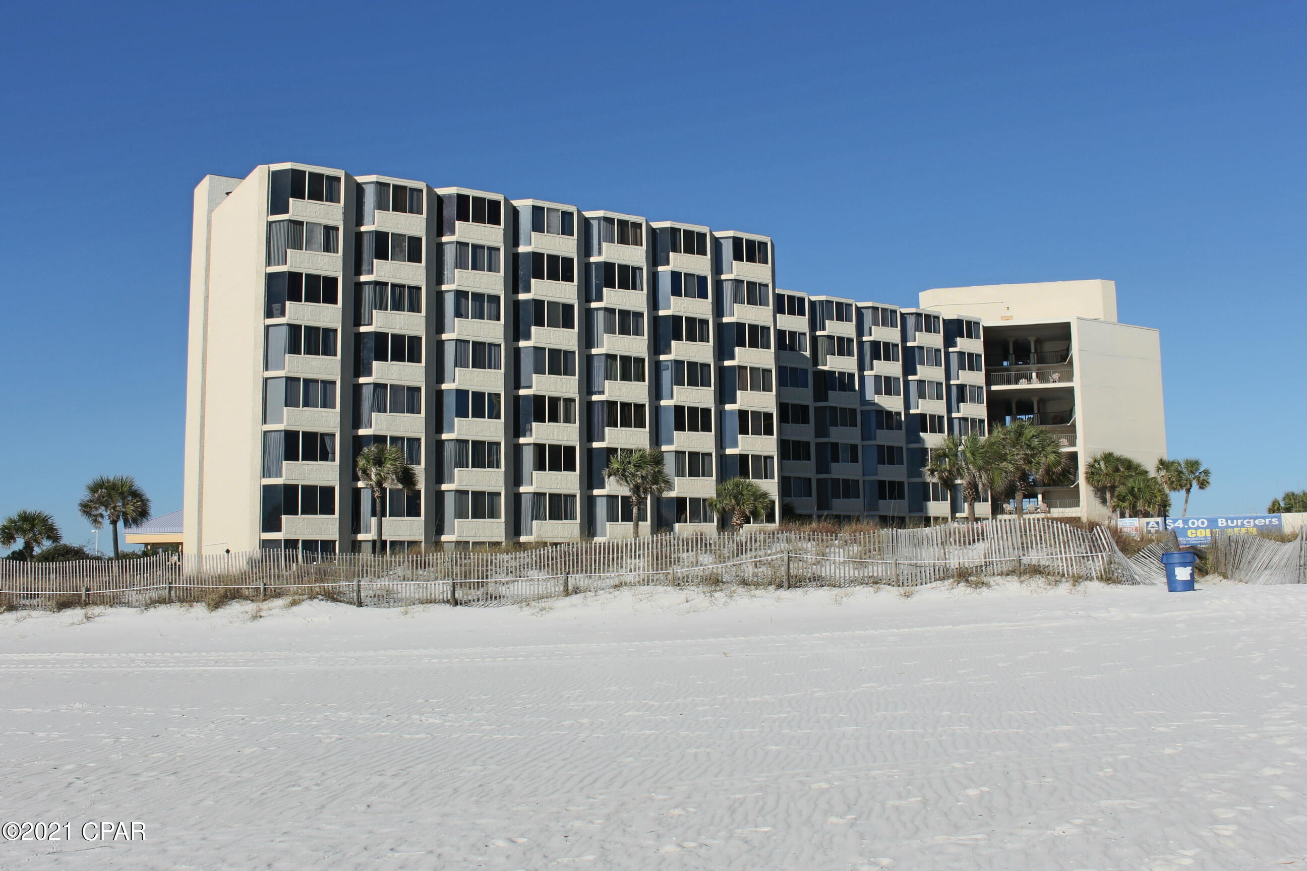 Top of the Gulf in Panama City Beach Florida. 

 This fully furnished condo is located in a great beach front complex which includes a full-size pool, kiddie pool, snack bar, elevated deck, pool side grills and more. Come see what you're missing. Call your favorite Realtor today!