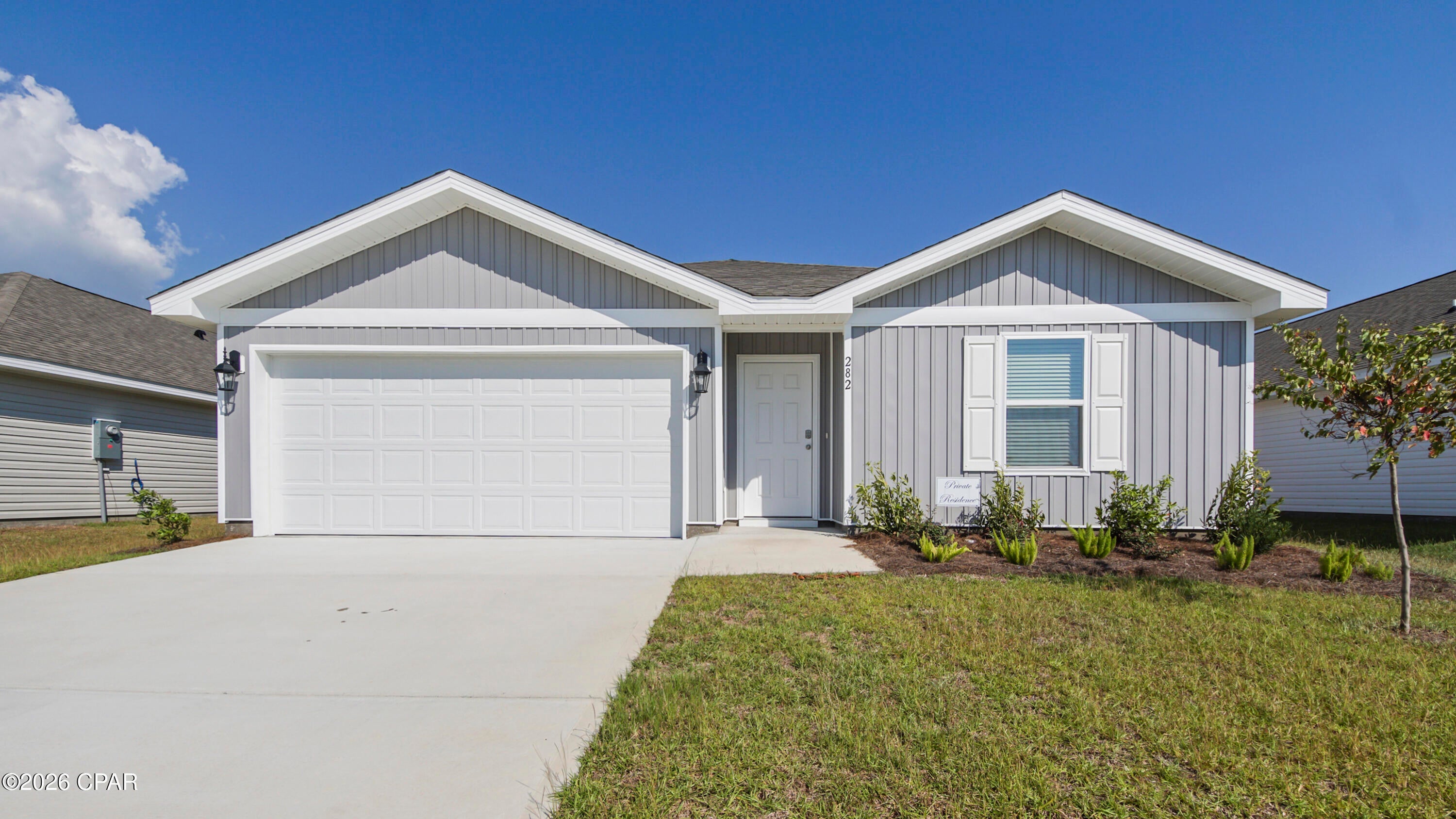 Welcome to 282 Lawton Branch Way!

Bright, modern, and perfectly situated, this home is designed for comfortable living! Enjoy an open layout flooded with natural light, a fully equipped kitchen featuring modern stainless steel appliances, and a partially fenced backyard perfect for outdoor relaxation.

Ideally located just minutes from Tyndall Air Force Base, local parks, shopping, dining, and nearby coastal water access. Whether you're commuting to base or exploring Panama City, this home offers the ideal combination of convenience and charm. SHOWING INSTRUCTIONS: Just text a photo of your drivers license along with the property address and we will line up your showing within 1 business day! Don't forget to ask about our move in incentives.