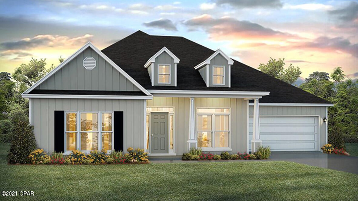 The McKenzie is a stunning 5 bed, 3 bath home located in the Plantation at College Point community! As you enter this home, you will find elegant 9' ceilings and EVP flooring throughout the entire home excluding the bedrooms. Beautiful interior doors with brushed nickel hardware and granite kitchen and bath countertops with undermount sinks are just a few of the added details. The home also features stainless steel appliances which include a smooth top

stove, microwave, and dishwasher.  The Plantation at College Point community is just a short drive to nearby schools, restaurants, shopping, and not too far from the white-sand beaches and turquoise seas of Panama City Beach. Pictures may be of similar, but not necessarily of subject property, including exterior and interior colors.

This home comes standard with a Smart Home Technology package which includes a KwikSet keyless entry, Skybell doorbell,
automated front porch lighting, an Echo Dot device, and Quolsys touch panel which can be integrated to control your lighting,
thermostat, front door and so much more. A builder 10-year structural warranty is also included.

This home is being constructed with the Zip Sheathing system, providing greater protection than a traditional housewrap from
damages due to wind, rain, and extreme weather.
