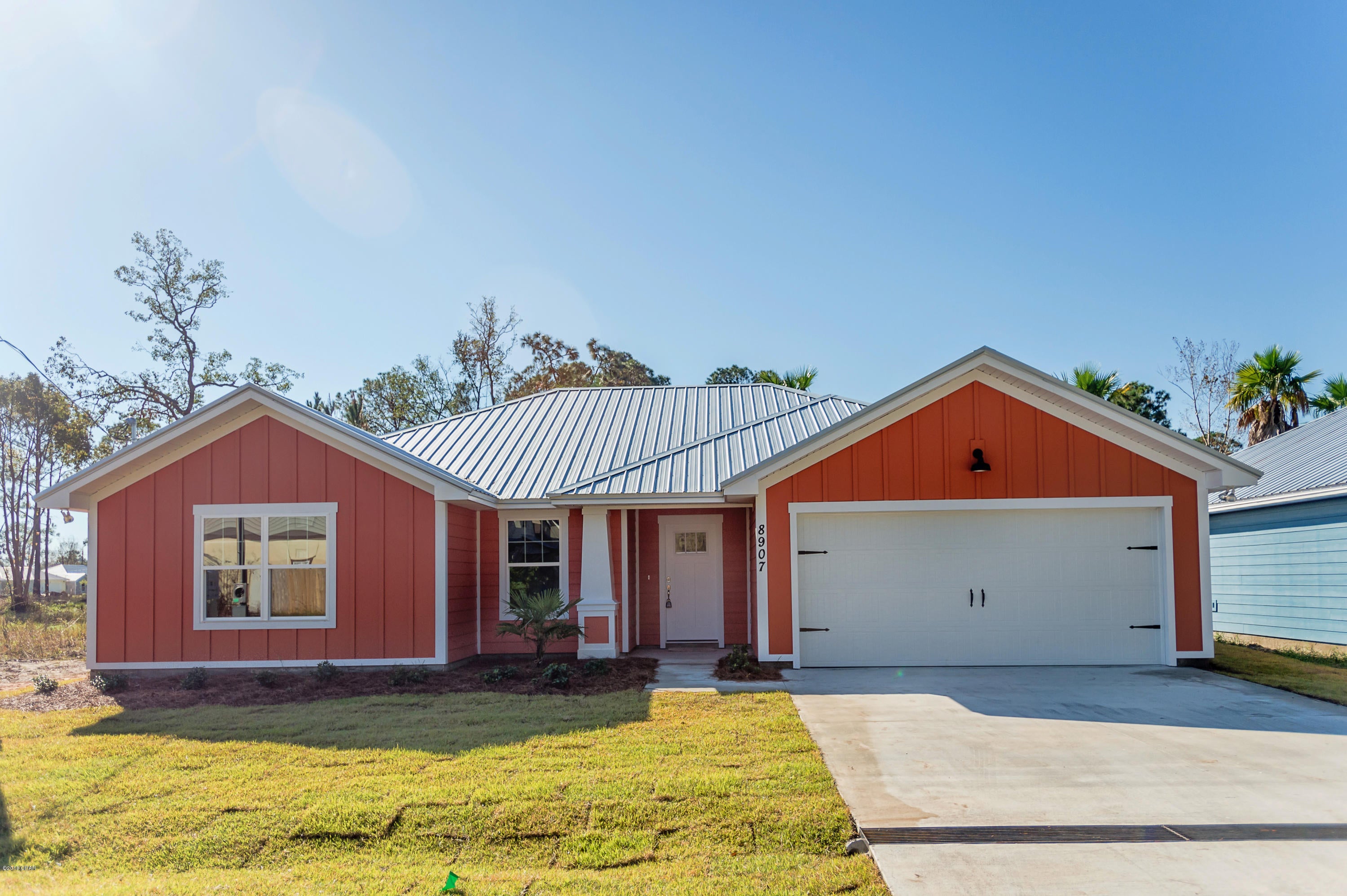 Home Sweet Home!!! New Construction, close to the Navy Base and Beach! This is a beautiful craftsmans style home with 3 bedrooms and 2 baths featuring a metal roof and hardy board siding, vaulted ceilings, yinyl plank flooring, stainless steel appliances and granite counter tops. NO CARPET! The large master bath features a walk in shower with two shower heads one being a rain shower, double vanity and large walk in closet.  Enjoy sitting around your cozy fire pit in your fenced in backyard!