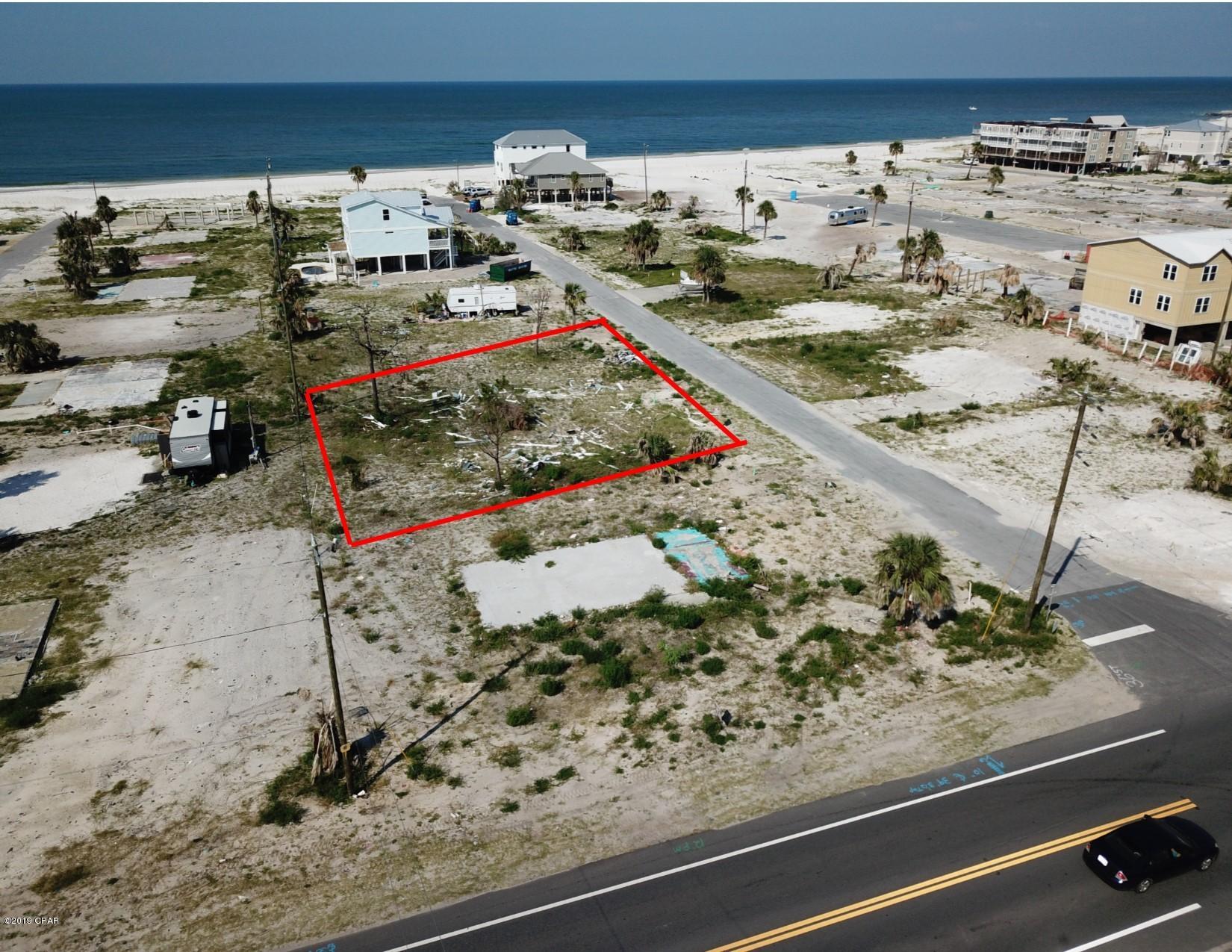 Great opportunity for a beachside lot in Mexico Beach. This is currently the least expensive full size beachside lot on the market in Mexico Beach. This lot is zoned for single family homes only at this time and will be surrounded by many new and nice homes in the coveted beachside (between Hwy 98 and the beach) area in Mexico Beach. The beach is great here and many new homes are already under construction in the immediate vicinity of this lot. This is one of the most sought after areas by far in Mexico Beach.