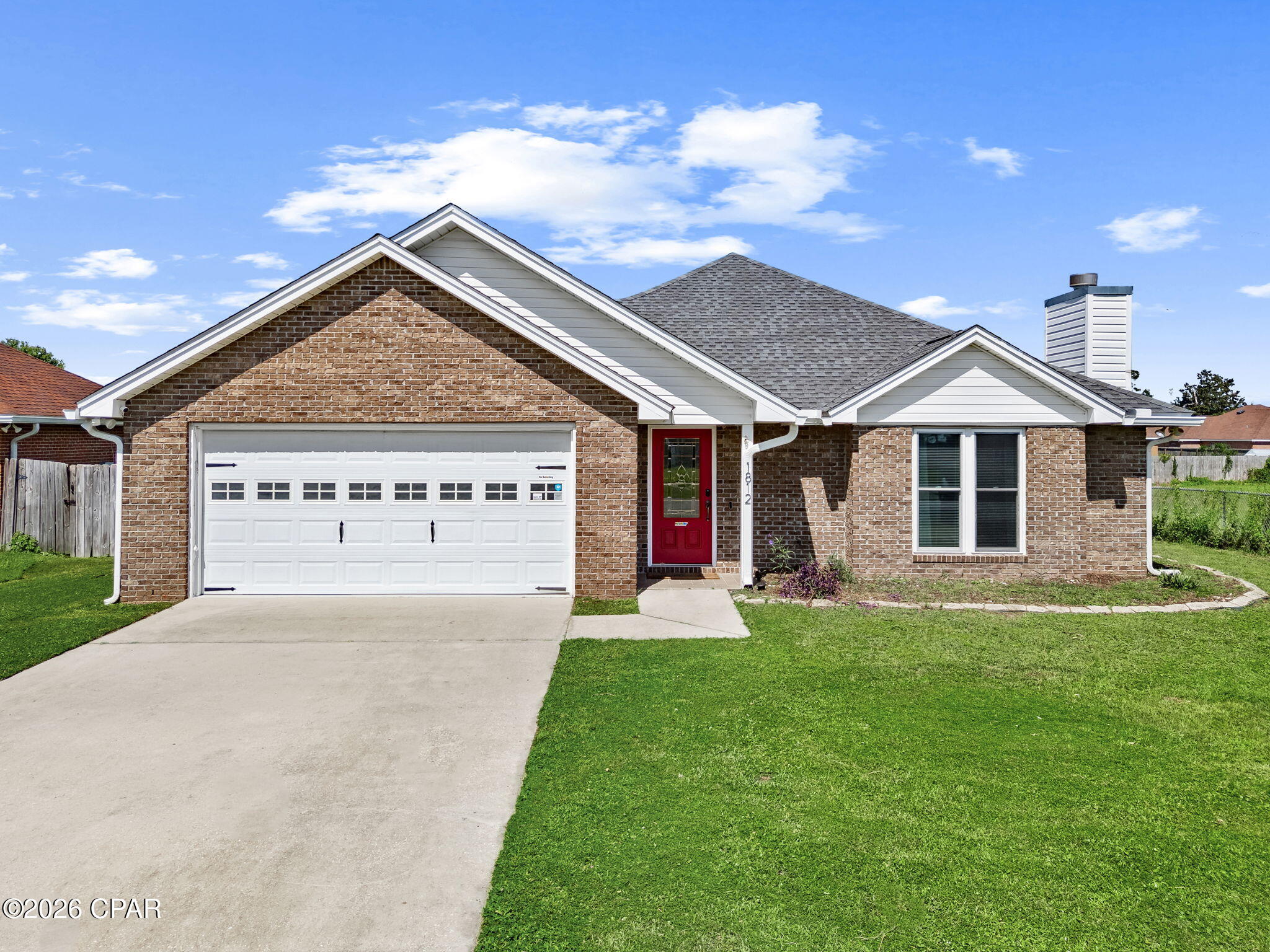 *** ASSUMABLE 5.75% MORTGAGE ON 3/4 ACRE!!***
!! NO HOA !!
If you're looking for a Paul Sims Construction home with 3 bedrooms and 2 baths with a bonus room that can be used as a 4th bedroom and sits on a quiet cul-de-sac, this one features an exceptional fenced in lot & separately fenced in preservation lot. Paul Sims homes are some of the best built in the area, with features you'll love.  The light & bright living room is the perfect gathering space to welcome your family & friends with a fireplace and vaulted ceiling. The well appointed kitchen has granite countertops and stainless steel appliances.  The primary suite offers a relaxing retreat with a spa tub, separate shower and double-bowl vanity.  All bedrooms also have vaulted or tray ceilings.  The hallway closet is equipped with washer & dryer hook-ups and upper cabinetry to stow away detergents & cleaning supplies.  The attached garage offers additional room for tools, equipment, and storage, plus the convenient drop-down ladder provides easy access to the attic.  When you step outside you'll find a fully fenced yard with an outdoor shower and a preservation lot that is part of this parcel. Your options are endless. This home offers the comfort and versatility you've been looking for.  Close to great schools, shopping, Cain Griffin Park, restaurants and more.  Come take a look today!