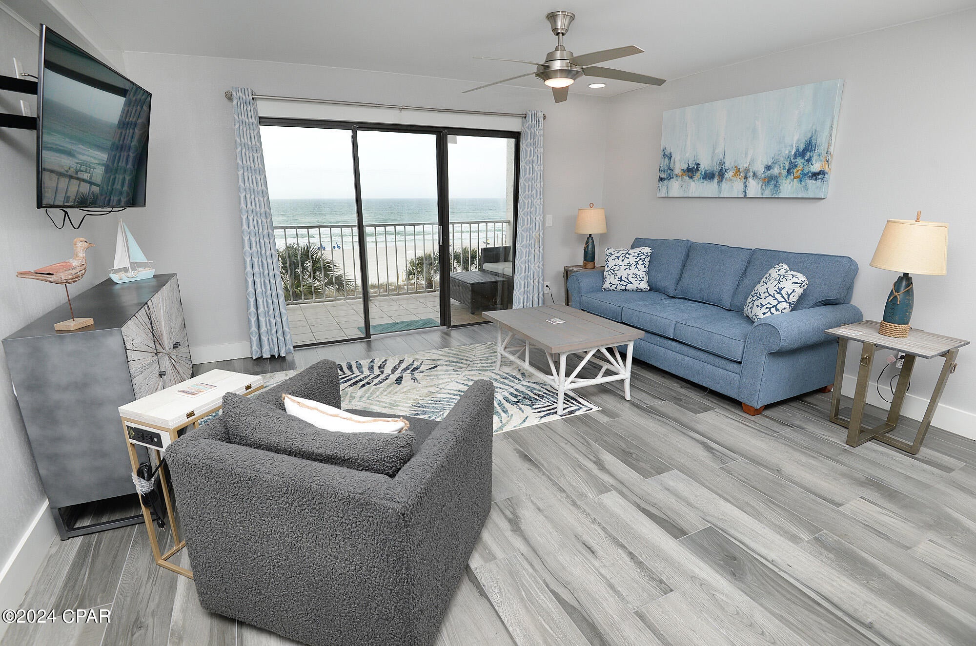 Beautifully remodeled and rare, this Summit condo is the height of luxury! Very few, if any, units in this building look like this unit as every inch has been given specific attention with upgrades galore! You will enjoy the gorgeous opened up living and kitchen area to maximize available space. Stainless appliances, upgraded counter tops and backsplash, and ceramic tile flooring throughout are just some of the beautiful touches in this unit. Step out on to the balcony overlooking the pool and the World's Most Beautiful Beaches or head on down to the poolside Tiki Bar for a cold drink and a walk on the sand! Resort amenities include private beach access, two Olympic sized swimming pools, and indoor heated pool, hot tubs, kiddie pool, fitness center, basketball court, tennis court, Tiki bar, easy parking back chair rentals available and much more... this is a very successful vacation rental! Schedule your showing of this beautiful unit today!