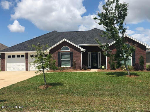 Beautiful brick 3 bedroom/2bath home.  Split bedroom. Master features trayed ceilings. Large walk in closet. Master bath has separate shower and jetted tub, double vanity.  Kitchen has solid surface counters, island with sink, stainless steel appliances. Large 2 car garage.  Screened back porch.  Nicely landscaped front.