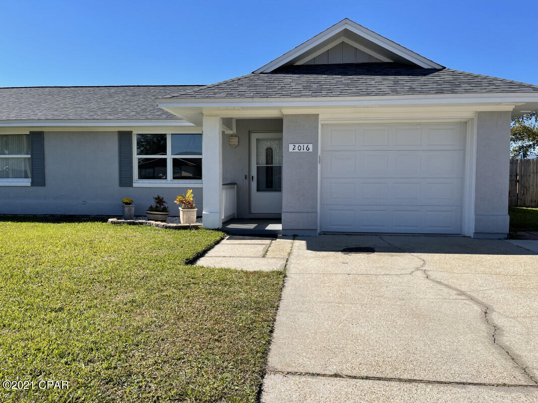 CURRENTLY UNDER CONTRACT, SELLER ACCEPTING BACKUP OFFERSBeautiful READY-TO-MOVE-IN home in the heart of Lynn Haven. Single entrance neighborhood offers a friendly community. 

Upon entering this home, you are greeted by a lovely vaulted ceiling dining room and coat closet. Walking through opens up to a siting room with French doors opening to a great room with vaulted ceilings and several windows allowing a vast array of lighting options for any type of entertainment. Hallway features a linen closet and 1st bedroom on the right, perfect for an office or study with a double-entrance closet and easy entry to the great room. Continuing down the hallway leads to the 2nd bedroom and guest bath before entering the master bedroom featuring a vaulted ceiling, linen closet, large walk-in closet, an The kitchen offers an open view to the sitting room and recently replaced SS appliances, refinished cabinets, pantry and garage entrance. 
Continuing through the great room's impact resistant double French doors, leads to the fully fenced in backyard with entrances on both sides of the house including a double-gate entrance. The well-lit back patio has a large built-in storage closet equipped with a shelving rack, tool pegboard, and a shallow-well pump for sprinkler system to front yard and partial backyard, ready for zone expansion. 
New updates in late 2018 include roof, fence, insulated automatic garage door, and exterior doors. Freshly painted interior/exterior with updated Google Nest thermostat and doorbell.