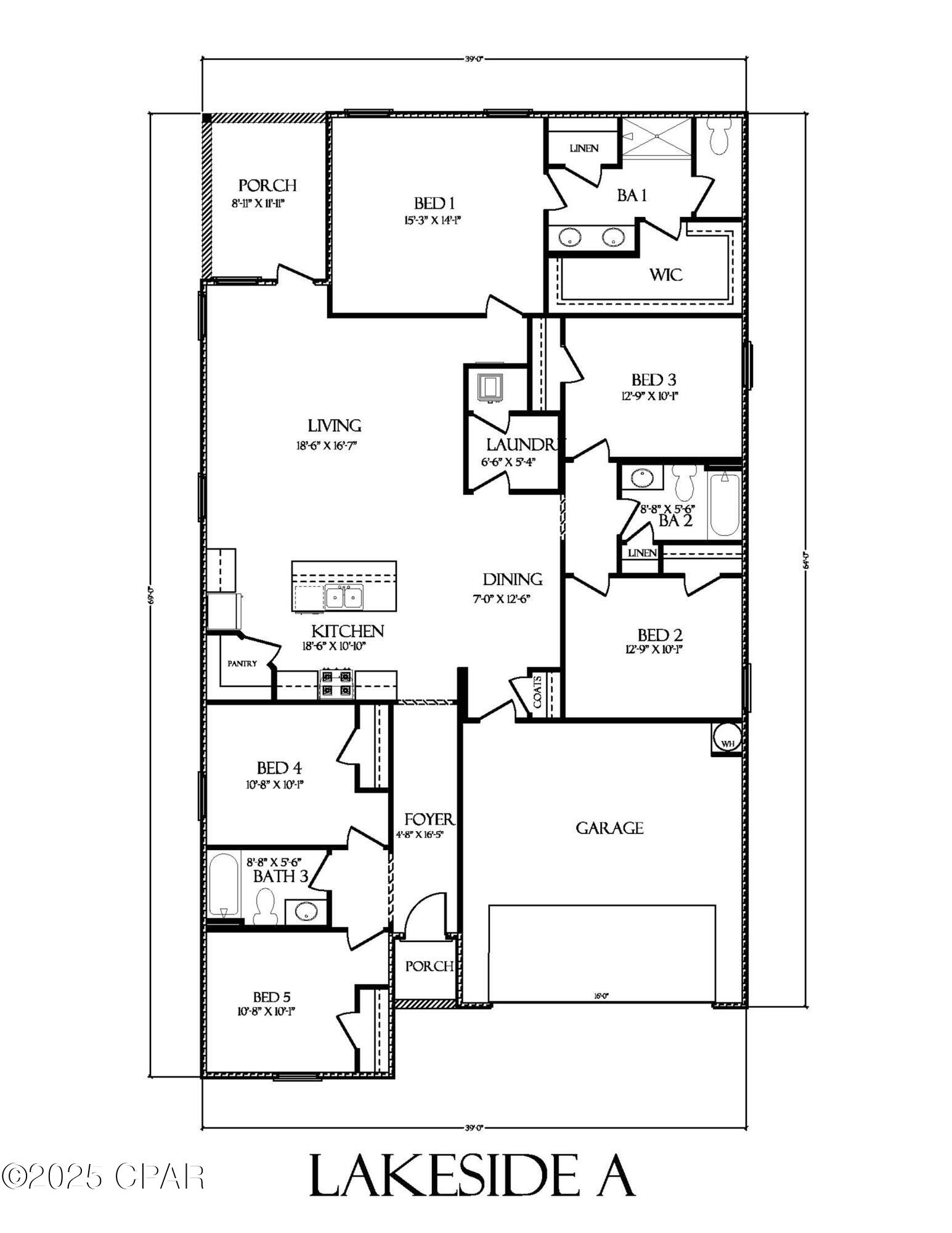 Welcome to 3984 Horizon Avenue at Sunny Hills in Chipley, Florida. This pre-construction homesite offers the opportunity to secure new construction prior to groundbreaking. This property will be developed with the Lakeside floorplan and built to current design standards and specifications. Buyers may have the ability to personalize select finishes depending on the stage of construction.

This spacious home offers a welcoming foyer with two secondary bedrooms and a shared full bath near the front entry, creating a flexible layout for guests, a home office, or additional living space. The open-concept living area brings together the kitchen, dining area, and family room, making everyday living feel comfortable and connected.

At the heart of the home, the kitchen features a center island, white cabinetry, a pantry, quartz countertops, and included appliances such as a stove, microwave, and dishwasher. Durable EVP flooring extends through the common living areas, while carpet in each bedroom adds comfort and warmth.

The private primary suite is positioned at the back of the home and includes a spacious bathroom with a shower, dual sink vanity, and large closet. modern finishes, and a functional layout, this new home is designed for comfort and lasting value. Located in Chipley, Florida, Sunny Hills continues to attract buyers looking for new homes, peaceful surroundings, and access to Northwest Florida living