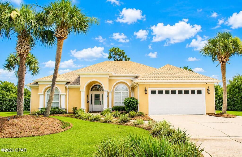 THIS BEAUTIFUL HOME IS OFFERED FULLY FURNISHED WITH PROFESSIONAL DECOR! LITERALLY, WALK IN TURN-KEY, JUST BRING YOUR CLOTHES AND YOUR TOOTHBRUSH, DECOR IS INCLUDED! Don't walk, RUN!!! This Beautiful 3 bed 3 and half bath, half bath off pool area!  with each bedroom having its own private bathroom ,Professionally upgraded Custom Built home has ambiance beyond imagination! This beauty has an open floor plan and so much space to entertain! Oversized kitchen and formal dining room with large family room brings everyone together! This home boasts Gorgeous engineered floors ,expansive Crown molding  throughout! The lavishing pool with waterfall and lanai covering brings tranquility to your senses! Oh and the fountains and ambiance lighting!! Also outdoor grill area and fire pit with a private fenced in yard including gates! The Beautiful Duplin Winery is steps away or take the golf cart! Also included ,with its very own golf cart entry door into the spacious 2 car garage! You won't find like this home anywhere!! Fully furnished, fully designed, and everything is staying, including the dishes!! You must tour this home!! The Glades has 3 entrances as well!