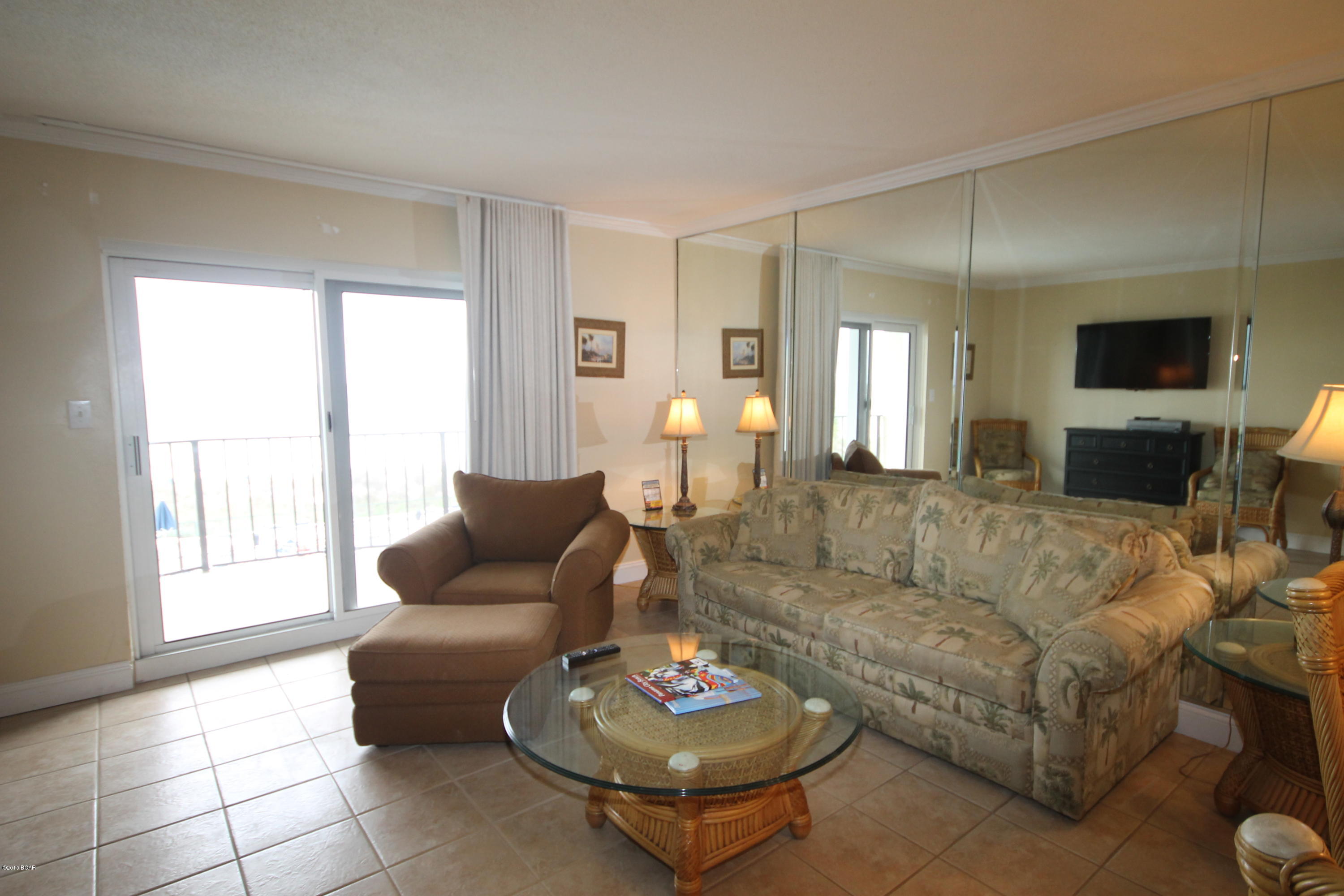 This a rare opportunity to purchase a two story townhouse in this much desired complex. This unit features new draperies, new air conditioner,stove and carpet. This 3rd floor unit gives offers great views of the Gulf. You are within walking distance of the St Andrews State Park where you can enjoy fishing, boating,hiking and many other activities. Your are also close to several fine restaurants on Thomas Drive. All information is believed to be correct but should be verified by the buyer.