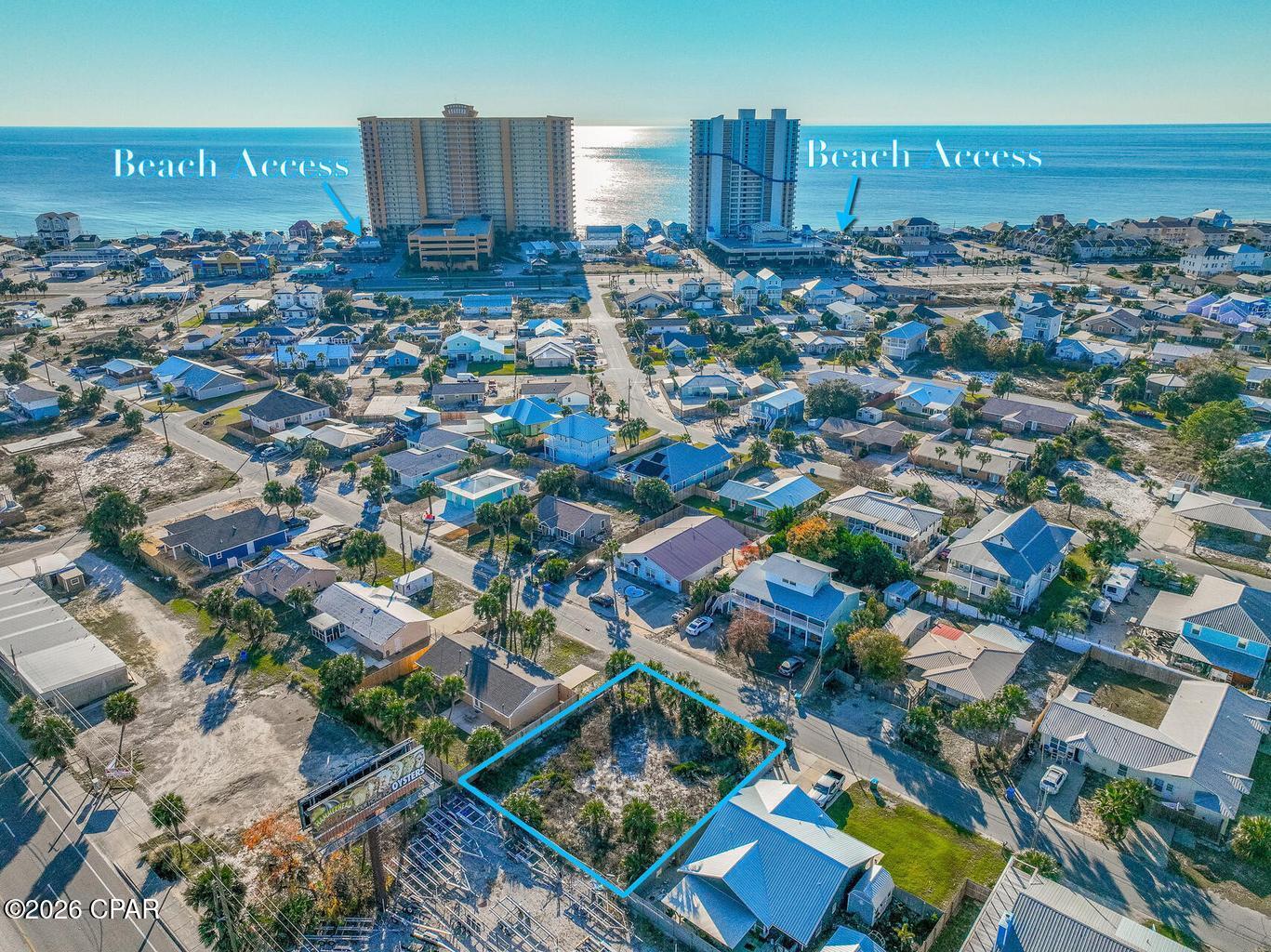 This fantastic building lot is situated in the desirable Treasure Island area of Panama City Beach, just under half a mile from two public beach access points. Enjoy easy access to the pristine white sandy beaches and the sparkling waters of the Gulf. Measuring 75 by 84 feet, this spacious lot provides ample room to design and build your custom dream home. Conveniently located near a public boat launch on Grand Lagoon and several marinas, it's perfect for boating enthusiasts. Within minutes, you can reach popular spots like Schooners and other top-rated restaurants, St. Andrews State Park, and a variety of shopping destinations! Lot dimensions, schools, taxes, or any important information must be verified by the buyer if important