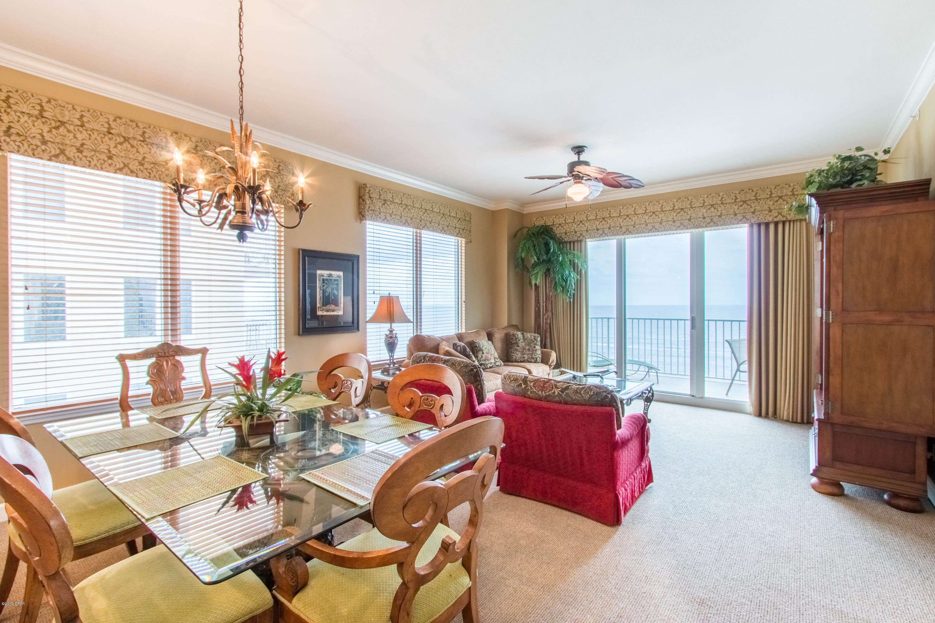Beautifully positioned right on beach, with expansive east and west views and benefits of a corner unit. Higher ceilings, quality furniture and decor perfect for a 2nd home or vacation rental. Worry-free & Move-in ready with recent carpet, A/C, refrigerator, washer/dryer & dishwasher. Lower density building, no long waits for elevator - and reserved, easy-access parking. King beds in master & 2nd bedroom, trundle in 3rd, with a queen sleeper sofa in living. Granite top kitchen/baths, numerous windows & generous balcony. Separate tub/shower in large master bath, and gulf-view master location. *carpet & some updates have been made since photos were taken.