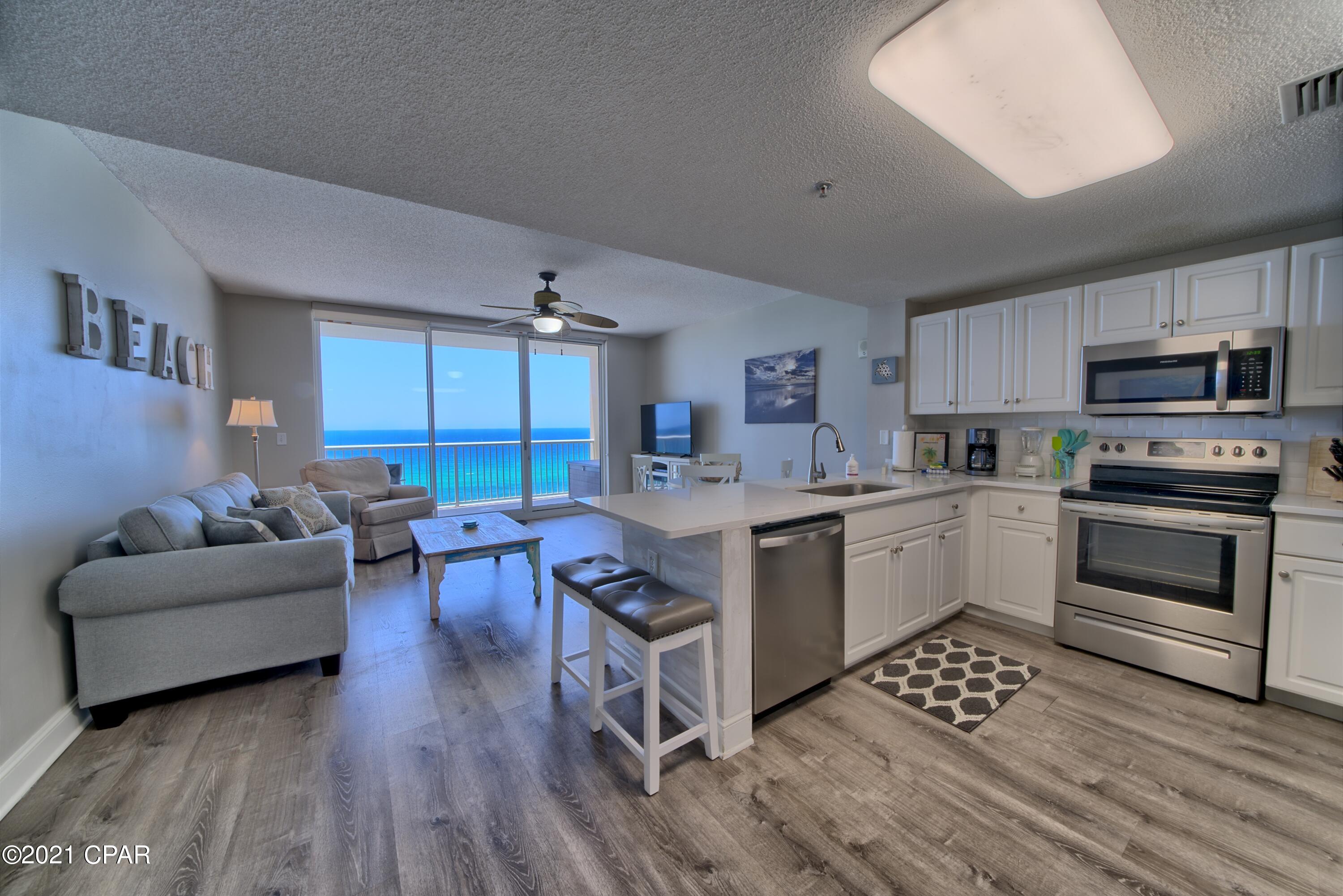 CURRENTLY UNDER CONTRACT...SELLER ACCEPTING BACK -UP OFFERS.  GULF FRONT PLUS A DEEDED PARKING SPACE!  HVAC AND WATER HEATER 2019!

Majestic Beach Resort is one of the most popular, located in the heart of Panama City Beach.  This 1BR/1BA offers panoramic views up and down the Emerald Coast!  Turn key and ready...this beautiful unit has solid rental history!

Numerous amenities include two year-round heated indoor pools, 3 outdoor pools, beachfront hot tub plus poolside bar and grill.   There's also an internet cafe, fitness center and onsite movie theatre plus tennis! Don't forget the owner's center!  Own this piece of paradise to create wonderful family memories and you can offset the cost and use it for a vacation rental too!