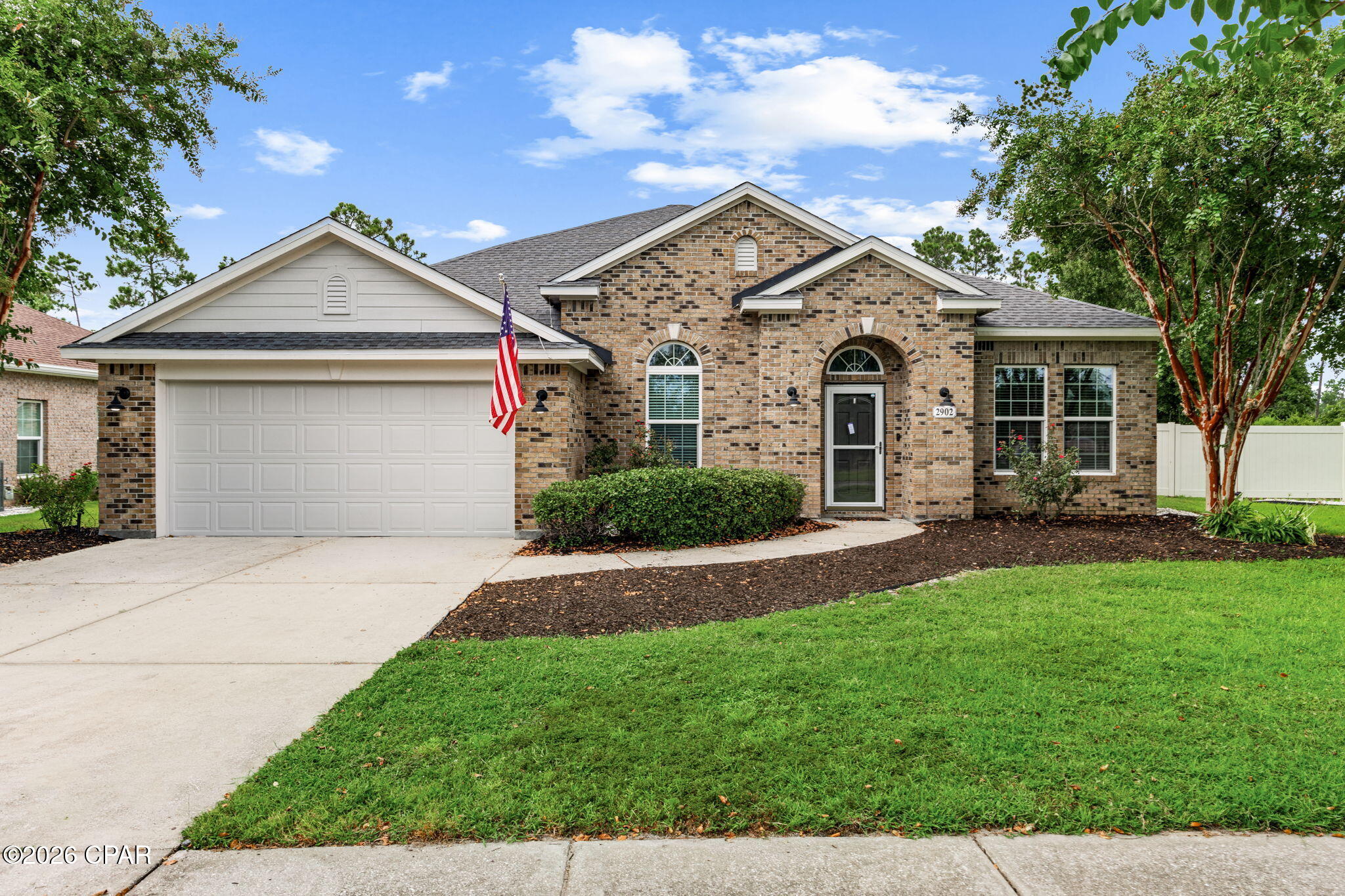 BRAND-NEW 2026 ROOF + FRESHLY PAINTED EXTERIOR! Welcome to this beautifully updated 4-bedroom, 3-bath home in desirable Hawks Landing. Offering 2,204 square feet of living space, this single-story home sits on an oversized .35-acre cul-de-sac lot backing to a peaceful nature preserve, providing exceptional privacy with no rear neighbors and only one immediate neighboring home.
Major improvements have already been completed, including a brand-new 2026 roof, freshly painted exterior, impact windows, updated kitchen, 2018 HVAC and 2019 water heater -- giving the next owner added peace of mind!
Inside, you'll find a spacious, functional floor plan with an updated kitchen, generous living areas and four bedrooms with three full bathrooms. Step outside to enjoy the screened sunroom and private backyard overlooking the preserve -- perfect for relaxing or entertaining.
Located in sought-after Hawks Landing, this home offers a hard-to-find combination of privacy, space, significant recent improvements and move-in-ready convenience. Come see everything this home has to offer!