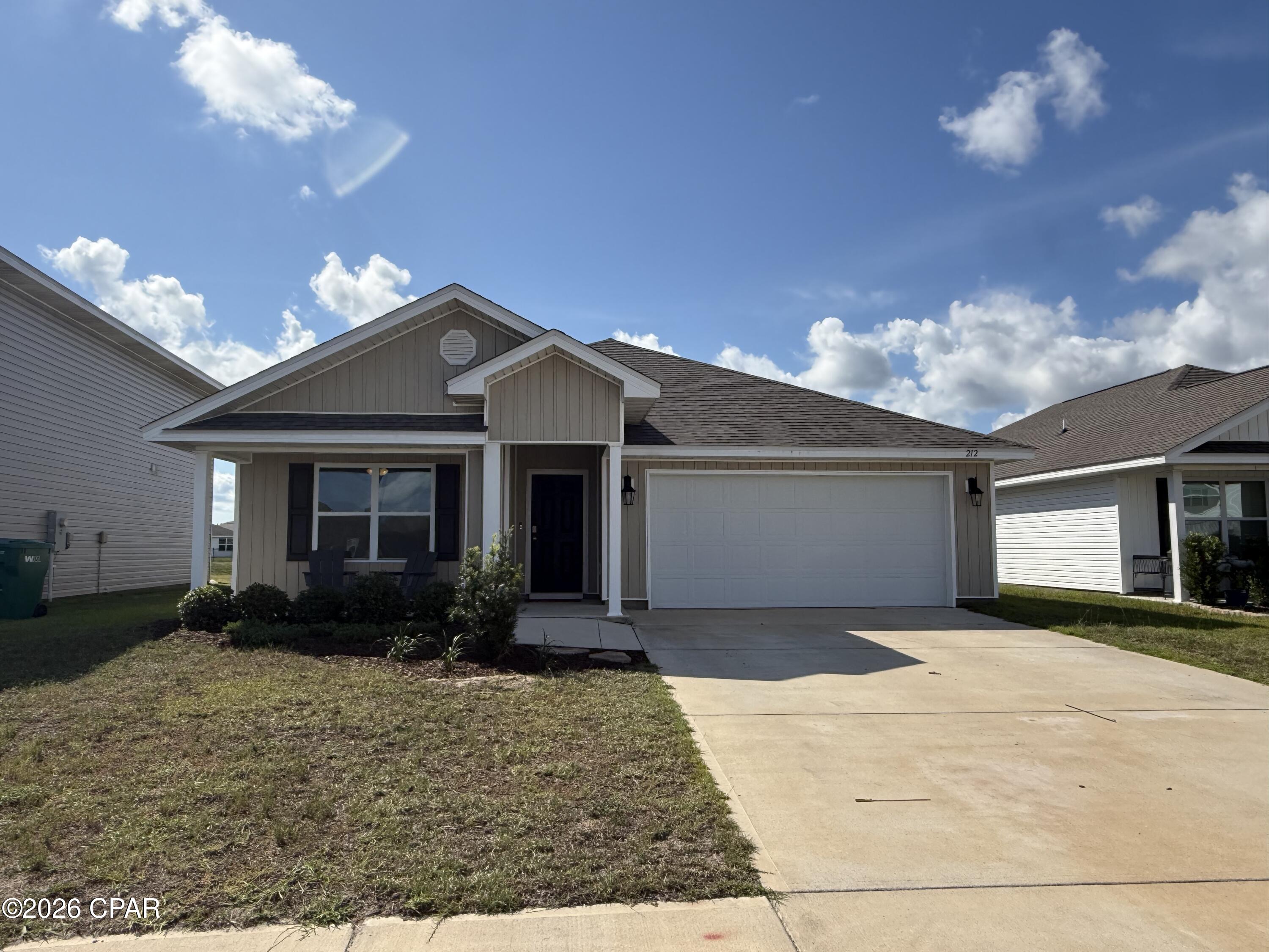 Offering 1/2 OFF first month's rent! Great 1 owner Cali floor plan. Ready for renters. Pond view in Bridge Harbor! Super close to Tyndall Air force Base. Enjoy the great community pool and sidewalks throughout! Move in August 1st! Pets allowed please include details in application.

4 bedroom home with 2 bathrooms. Great floor plan! The Living room is a great size and opens up to the kitchen. The master bedroom has a soaking tub and shower. Large closet. There are 3 additional guest bathrooms. Laundry room inside home. Full Size garage!