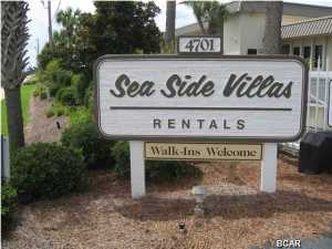 Close to St. Andrews State Park. Located on the quiet, eastern end of Panama City Beach but with close access to restaurants, shopping and major Beach attractions. This is a smaller, low rise property with spacious grounds and a residential feel. This is a 2BD, 2 BA, corner location on the4th floor. This unit has no furnishings and is ready for remodeling to suit. LR and MBD open to a screened-in balcony with a direct view of the Gulf of Mexico in two directions. This is a cozy property with a community room, gas and charcoal grills, shuffle board, volley ball courts and an onsite rental program. Gulf front units as this are not often available. SF and dimensions are approximate. Buyer to varify if important.