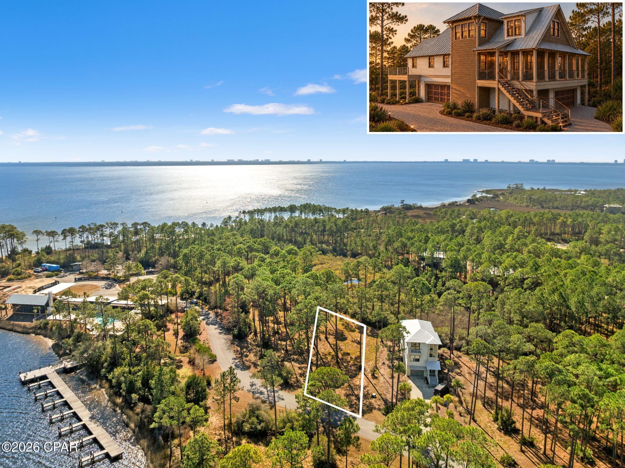 Currently Under Contract, Seller accepting back up offers. Capture breathtaking unobstructed views of Crooked Creek from this rare premium homesite in RiverCamps. Lot 127 is ideally positioned to take full advantage of the surrounding waterfront scenery, offering an exceptional opportunity to build a custom home in one of Panama City Beach's most sought-after gated communities.

This homesite features paved road access to the property line -- no gravel roads -- and is located just steps from some of the community's best amenities, including the resort-style pool, day-use boat slips, community pier, playground, and a new fitness center currently underway. Seller's custom home plans and renderings can be included (structural engineering will need to be completed to current code).

RiverCamps spans 1,500 acres with over 1,000 acres dedicated to conservation and fewer than 450 total homesites, creating a private, nature-rich setting. Residents enjoy direct access to Crooked Creek, West Bay, and the Intracoastal Waterway with a private boat ramp, dry boat storage, and on-site boat launch access. Additional amenities include seven miles of trails and boardwalks, pickleball and basketball courts, and a creekside campground with bathhouse.

Situated just 10 minutes from Northwest Florida Beaches International Airport, approximately 10 miles from Pier Park and the Gulf's white-sand beaches, five miles from the new medical plaza, and two miles from a recently announced Publix-anchored retail development.

Build your dream home and enjoy waterfront living, boating, and nature at its finest.
