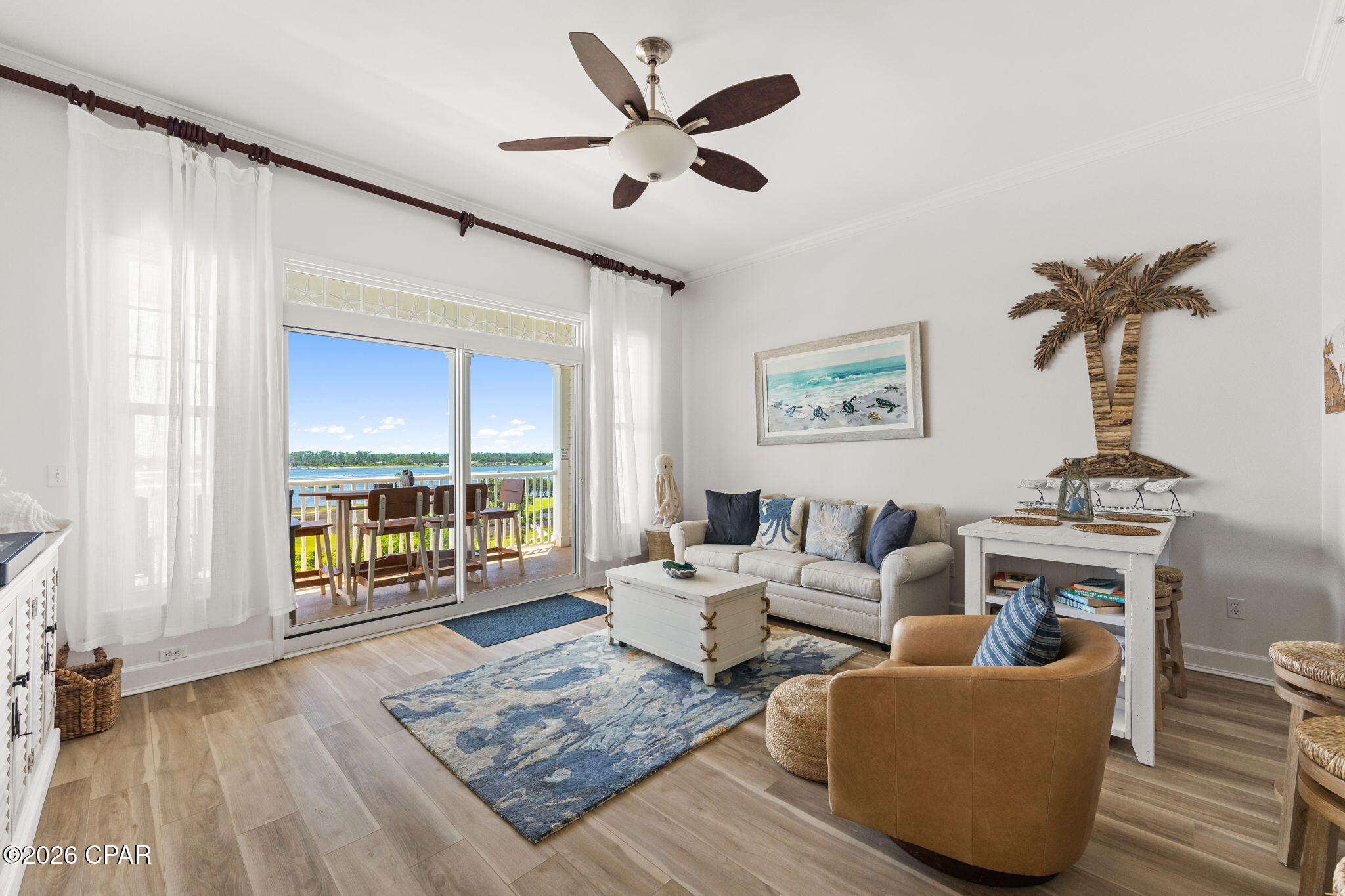 ''CURRENTLY UNDER CONTRACT, SELLER ACCEPTING BACKUP OFFERS'' Experience elevated coastal living from the 7th floor of Reflections at Bay Point in this beautifully furnished 1-bedroom, 1-bath residence. Enjoy breathtaking views from your private balcony overlooking the Pass, Grand Lagoon, St. Andrews State Park, partial Gulf waters, and the resort-style pool below. Inside, you'll find a spacious open-concept layout filled with natural light, featuring recessed lighting, LVP and tile flooring, and direct balcony access from the living area. The primary bedroom offers elegant tray ceilings, while the bathroom features a double vanity and walk-in shower.Reflections at Bay Point offers exceptional resort-style amenities, including a lagoon-style pool, heated pool, hot tub, two fire pits with gathering areas, and gas grilling stations. Located within the highly sought-after gated Bay Point community, residents enjoy access to a world-class marina, championship golf, and the renowned Nicklaus Course. On-site dining is available at Neon's Bar 72, serving food and drinks daily. Whether you're seeking a primary residence, vacation getaway, or investment opportunity, this property offers the perfect blend of luxury, convenience, and waterfront living in Panama City Beach.