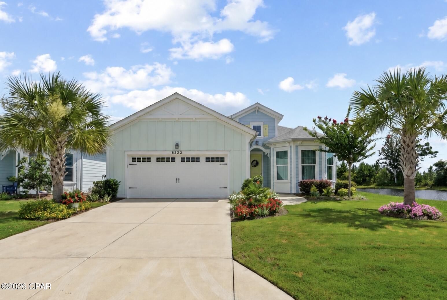 Currently Under- CONTRACT, SELLER WILL CONSIDER BACKUP OFFERS Welcome Home to Paradise!
Prepare to fall in love with this stunning Breeze floor plan in the highly sought-after Latitude Margaritaville Watersound! Perfectly positioned on a premium pond and preserve homesite in desirable Phase 3, this exceptional home is just minutes from the community's world-class amenities and offers the perfect blend of luxury, comfort, and tranquility.
Designed to impress, this immaculate 2-bedroom, 2.5-bath home with a spacious den shows like a professionally decorated model home. The open-concept layout is enhanced by upgraded tile flooring throughout, while an entire wall of sliding glass doors fills the living space with natural light and showcases breathtaking water and preserve views.
The gourmet kitchen is the heart of the home, featuring a large entertaining island, Whirlpool appliances, abundant cabinetry, and seamless flow into the dining and living areas--perfect for hosting family and friends.
Thoughtful upgrades can be found throughout, including beautiful decorative ceiling beams in both the den and the primary suite, along with a soothing designer color palette that creates a warm, coastal atmosphere. Wake up each morning to peaceful backyard views from the spacious primary bedroom, and enjoy a spa-inspired ensuite bath complete with dual vanities and a floor-to-ceiling tiled walk-in shower.
Your guests will appreciate the privacy of their own bedroom with a beautifully appointed ensuite bath, making every visit feel like a vacation.
The versatile den offers endless possibilities as a home office, reading room, hobby space, or media room and features a charming bay window with custom built-in cabinetry.
Additional upgrades include  a pre-installed water line, making it easy to add a future whole-home water filtration system.
The professionally landscaped front gardens create exceptional curb appeal, but the true showstopper is the expansive wraparound screened lanai. Overlooking peaceful pond and preserve views, this private outdoor retreat is the perfect place to enjoy your morning coffee, entertain friends, or unwind while taking in the beauty and serenity of nature.
This is more than a home--it's a lifestyle. Come experience the relaxed, resort-style living that makes Latitude Margaritaville Watersound one of Florida's most desirable 55+ communities. Welcome Home to Paradise!
Prepare to fall in love with this stunning Breeze floor plan in the highly sought-after Latitude Margaritaville Watersound! Perfectly positioned on a premium pond and preserve homesite in desirable Phase 3, this exceptional home is just minutes from the community's world-class amenities and offers the perfect blend of luxury, comfort, and tranquility.
Designed to impress, this immaculate 2-bedroom, 2.5-bath home with a spacious den shows like a professionally decorated model home. The open-concept layout is enhanced by upgraded tile flooring throughout, while an entire wall of sliding glass doors fills the living space with natural light and showcases breathtaking water and preserve views.
The gourmet kitchen is the heart of the home, featuring a large entertaining island, Whirlpool appliances, abundant cabinetry, and seamless flow into the dining and living areas--perfect for hosting family and friends.
Thoughtful upgrades can be found throughout, including beautiful decorative ceiling beams in both the den and the primary suite, along with a soothing designer color palette that creates a warm, coastal atmosphere. Wake up each morning to peaceful backyard views from the spacious primary bedroom, and enjoy a spa-inspired ensuite bath complete with dual vanities and a floor-to-ceiling tiled walk-in shower.
Your guests will appreciate the privacy of their own bedroom with a beautifully appointed ensuite bath, making every visit feel like a vacation.
The versatile den offers endless possibilities as a home office, reading room, hobby space, or media room and features a charming bay window with custom built-in cabinetry.
Additional upgrades include epoxy-coated garage flooring and a pre-installed water line, making it easy to add a future whole-home water filtration system.
The professionally landscaped front gardens create exceptional curb appeal, but the true showstopper is the expansive wraparound screened lanai. Overlooking peaceful pond and preserve views, this private outdoor retreat is the perfect place to enjoy your morning coffee, entertain friends, or unwind while taking in the beauty and serenity of nature.
This is more than a home--it's a lifestyle. Come experience the relaxed, resort-style living that makes Latitude Margaritaville Watersound one of Florida's most desirable 55+ communities.