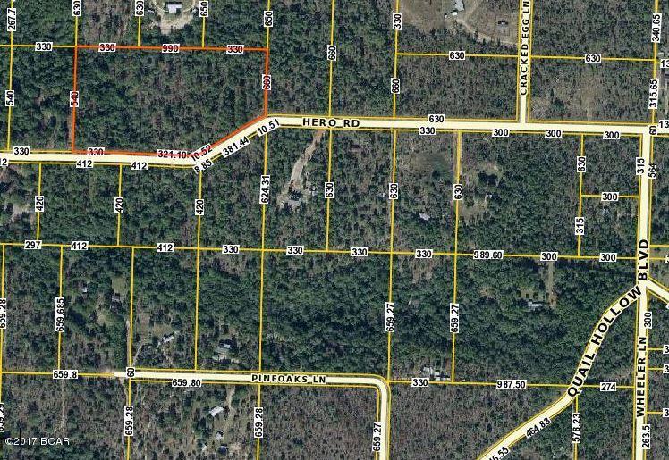 11.45 acre lot on Hero Road in in Washington County offered as. The property seems high and dry with a slope.  All sizes are approximate or taken from other sources please verify accordingly.