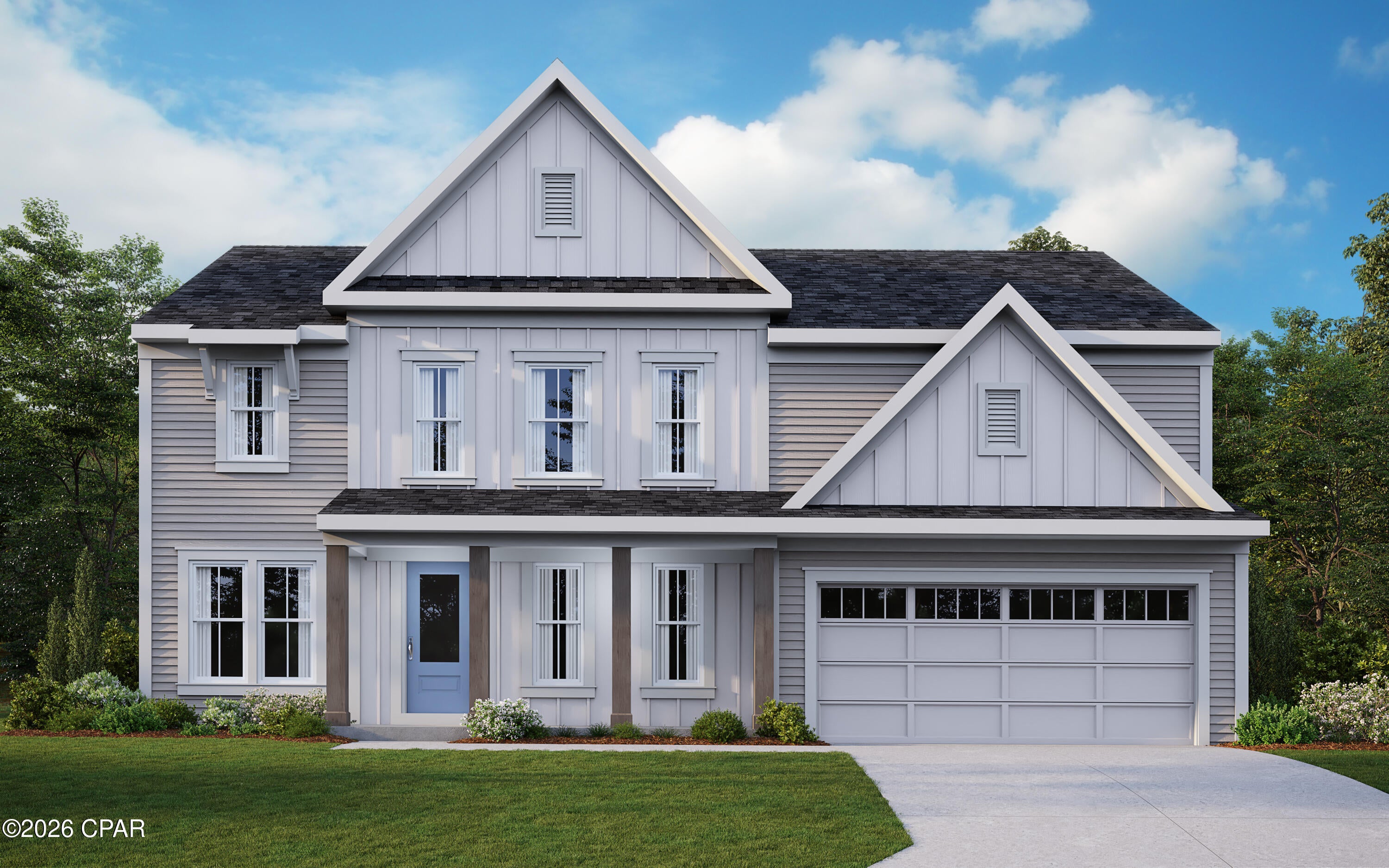 New construction by Fischer Homes in the beautiful Breakfast Point East community, featuring the stunning Wyatt design. This unique plan offers 5 bedrooms, 3 full baths, and 1 half bath. The expansive family room is the perfect gathering space. Spacious open kitchen with a large island and walk-in pantry connects to the morning room, that walks out to the patio. The owner's suite is on its own level and features a spacious private bath and oversized walk-in closet. Included is a versatile recreation room that can be customized into a guest suite. The spacious 2-bay garage completes this exceptional home.