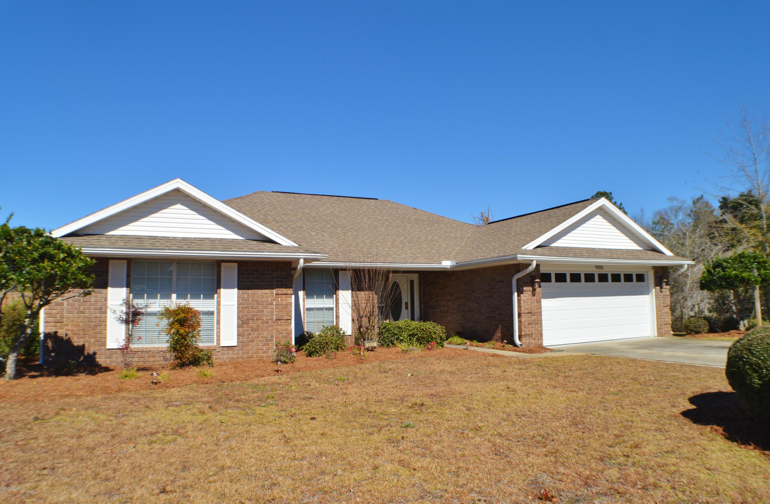 Located on a large lot in the well desired Lynn Haven Subdivision Mowat Highlands, this beautiful 3 bedroom 2 bath all brick home has been meticulously maintained & its ready for new owners! The floor plan is open & spacious, large eat in kitchen with plenty of cabinet & counter space. The living room has high ceilings, fireplace & beautiful large ceramic tile flooring. There is also a Formal Dining Room. The Master Bedroom is huge with elegant wood flooring, walk-in closet & spacious bathroom. There are 2 additional large bedrooms & an additional full bath. The fully privacy fenced backyard is sure to impress with its covered back porch, workshop/storage shed & water view in the back yard! ALL MEASUREMENTS APPROXIMATE-Please verify if needed