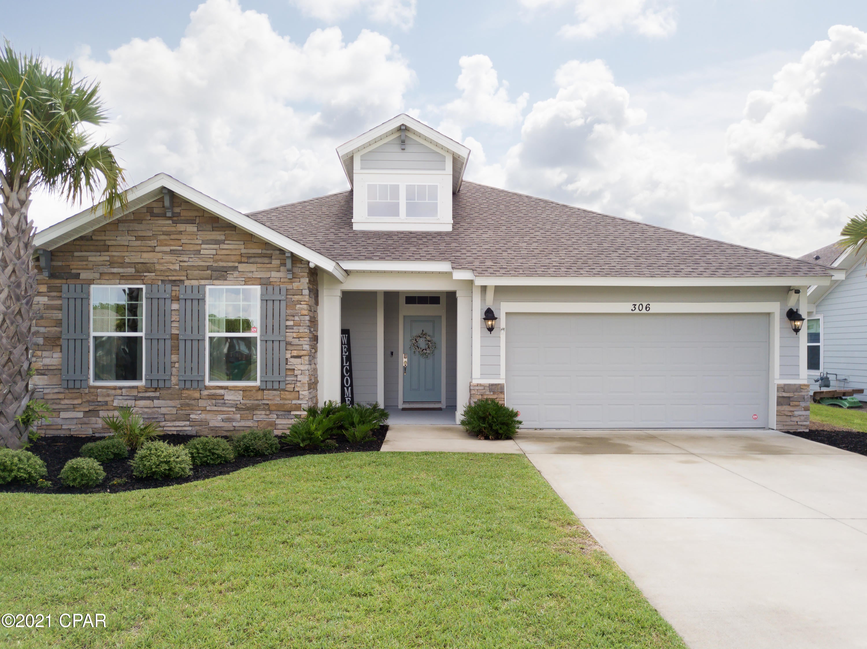 Currently under contract,  seller accepting backup offers. This 4bd/3b home is 2702 sq. ft sitting on a premium lot of which backs onto a pond and preserve. In the open concept kitchen/living area you will find elegant quartz countertops which are also throughout the home, 42-inch cabinets with double crown molding, stainless steel appliances, and a custom oversized island large enough for that next get together. The living areas have a beautiful wood grain ceramic tile that make this home feel absolutely spectacular. Outside you can sit back and relax as the fresh breeze eases your day away. The fully fenced backyard is one of the largest in Breakfast Point allowing a swimming pool and plenty of grass for the kids to play. There is plenty more to see. Come on down and take a look.