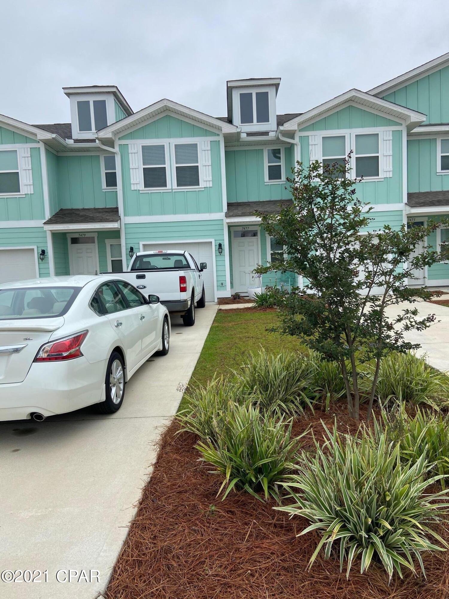 Gorgeous 3 bedroom, 2.5 bath townhome features Bisque cabinets, Gallio Fiesta Granite countertops and Barnwood vinyl plank flooring.  Closed in back yard with gate that opens to the large pond. 9 ft ceilings down stairs and 8 ft upstairs.  Close to the Nave base and just minutes to the white sandy beach and Pier Park.   

All appliances can stay.