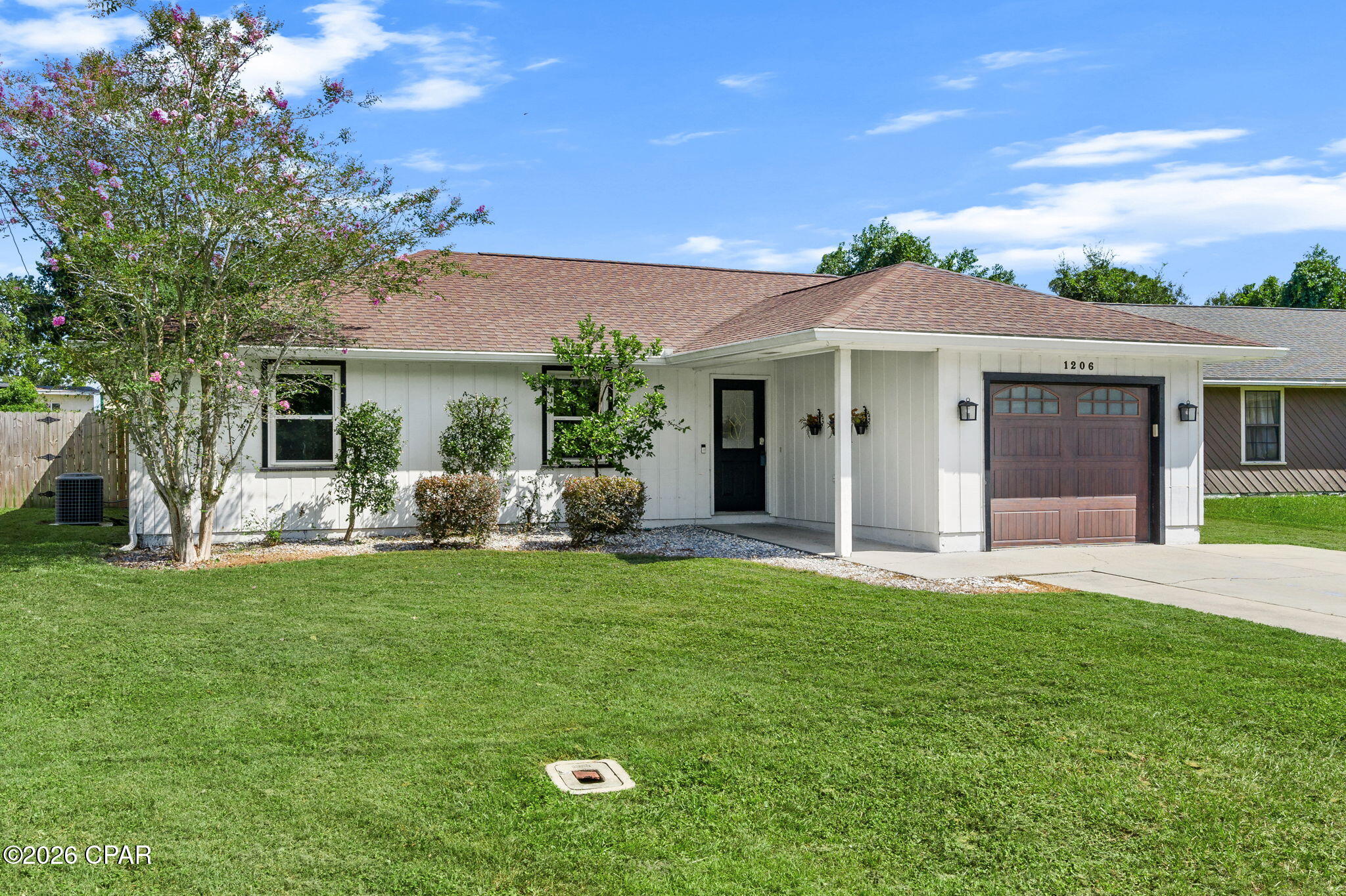 Welcome to this charming, updated home in the heart of Historic St. Andrews--ideally positioned just steps from the neighborhood's popular community events, local dining, shopping, and entertainment. Enjoy the convenience of a central location near the Navy Base, Tyndall AFB, medical facilities, Downtown Panama City, and the area's beautiful beaches, fishing, boating, and marina access.
Inside, this inviting three-bedroom, two-bath residence blends classic character with thoughtful modern improvements. The open living and dining areas create an easy flow for everyday living and entertaining, leading into a fully remodeled kitchen with generous counter space. Luxury vinyl plank flooring throughout adds a clean, cohesive finish, while both bathrooms have been beautifully renovated.
The outdoor spaces are equally appealing. A spacious screened patio offers a comfortable spot to relax year-round, complete with a charming bed swing. The fenced backyard provides room for gatherings, pets, play, or a quiet afternoon outdoors, while a large storage shed offers practical space for tools, lawn equipment, and coastal gear.
Major updates include windows replaced in 2021, a roof installed in December 2020, and a new fence added in 2021. Gutters are designed to drain into French drains for added water management.
Experience the ease of living near everything Historic St. Andrews has to offer--where coastal recreation, community atmosphere, and everyday convenience come together.