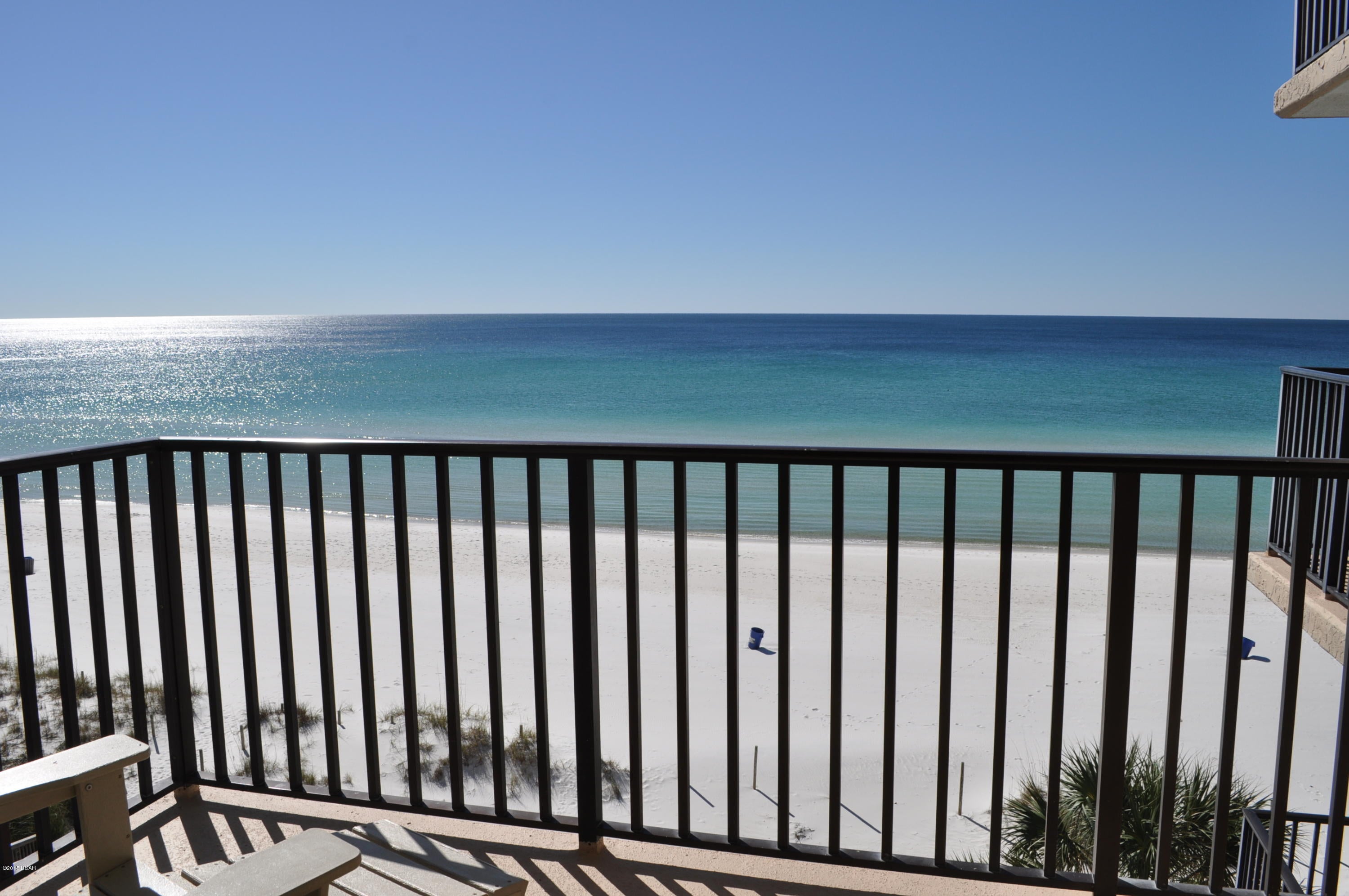Completely renovated and rental ready Pelican Walk unit now availalbe!  Located on the 5th floor, this 1BR/1.5BA gulf front unit is beautifully furnished and has a private balcony with a terrific view. The kitchen boasts granite countertops and new appliances and both baths have been custom tiled. Pelican Walk amenities include a gulf front swimming pool and indoor hot tub, racquetball and tennis courts, and a meeting/rec room.  You're also just 5 minutes from St. Andrews State Park, restaurants, golf courses and more!  All info is approx. and must be verified by Buyers if important.