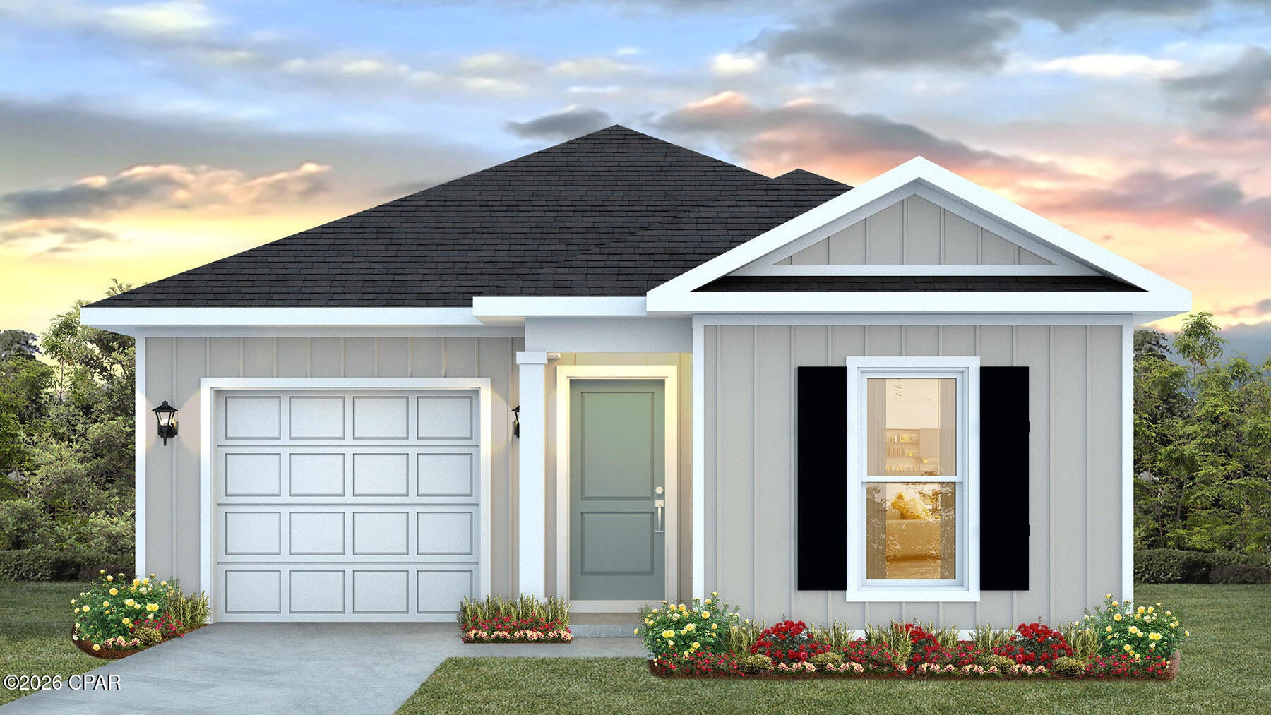 This pre-construction homesite offers the opportunity to secure new construction prior to groundbreaking. This property will be developed with the Poppy floorplan and built to current design standards and specifications. Buyers may have the ability to personalize select finishes depending on the stage of construction. Estimated completion timelines and build details available upon request.

The Poppy is a thoughtfully designed single-story home featuring three bedrooms and two bathrooms, offering an ideal layout for modern living. From the moment you step inside, a long, welcoming foyer creates a sense of privacy and flow, leading guests seamlessly into the heart of the home.

At the center of the Poppy is a bright open-concept living area that connects the kitchen, dining, and living spaces--perfect for everyday living and entertaining. The kitchen features a spacious island, ideal for casual meals, meal prep, or gathering with family and friends. A rear kitchen counter with a built-in stove and overhead microwave keeps the workspace efficient while maintaining a clean, streamlined look. Just off the kitchen, the laundry room is conveniently located, providing easy access without interrupting the main living areas.

Two secondary bedrooms are positioned near a shared full bathroom, making them perfect for guests, children, or a home office.

Tucked away for privacy, the primary suite offers a relaxing retreat at the end of the day. The spacious bedroom includes walk-in closets and an ensuite bathroom designed for comfort, featuring a walk-in shower for a modern, low-maintenance lifestyle.

With its functional layout, open design, and smart use of space, the Poppy floor plan is ideal for homeowners seeking a comfortable, stylish, and efficient new construction home.