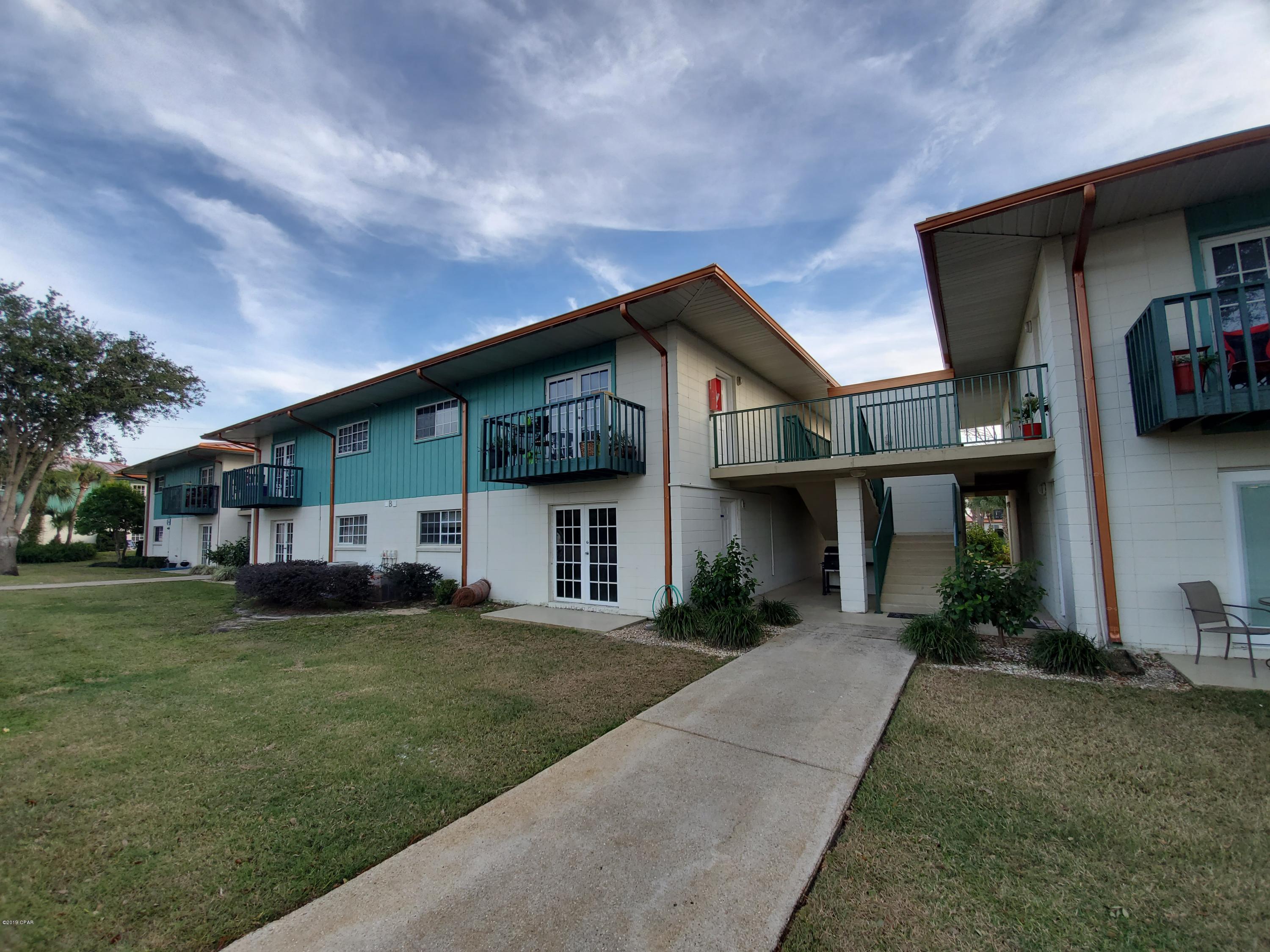 For rent! 1 bedroom, 1 bath unfurnished condominium at Landmark in St. Andrews Bay. This first floor unit has an open floor plan with the kitchen window overlooking the living room. The bedroom offers an attached walk-in closet with stacked washer/dryer. The bathroom has a large vanity and a tub/shower combination. **Washer/Dryer included; Rent includes water/sewer, basic cable TV, garbage, and quarterly pest control. Come see this neat complex that sits alongside St. Andrews Bay and features a bay front pool, a private beach, and 7 beautifully landscaped acres. **Pets under 24 pounds negotiable with a $250 non-refundable pet fee. 1 year lease term available.