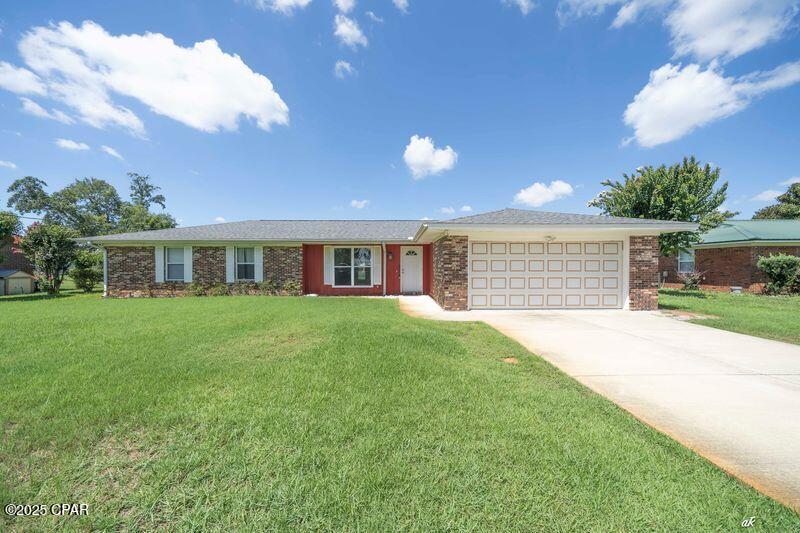 FOR RENT! Application and background check required.
You don't want to miss this move-in Ready 3 Bedroom, 2 Bath Brick Home Just Minutes from Tyndall AFB! Step into this beautifully maintained home featuring a formal living room and a cozy den with a wood-burning fireplace, perfect for relaxing evenings. The kitchen is updated with quartz countertops, a breakfast bar, and newer appliances including a dishwasher, oven, and microwave. Enjoy easy maintenance with no carpet throughout the home. All bedrooms are spacious and the primary suite offers double vanities with granite countertops. Major updates include a new roof and A/C in 2019, and a water heater and refrigerator from 2018. Additional features include gutters, a large fenced backyard with a storage shed, and an irrigation system powered by a well pump. Washer and dryer are included. Located in a quiet neighborhood with stunning bay views and less than 10 minutes from Tyndall Air Force Base—this home has it all!