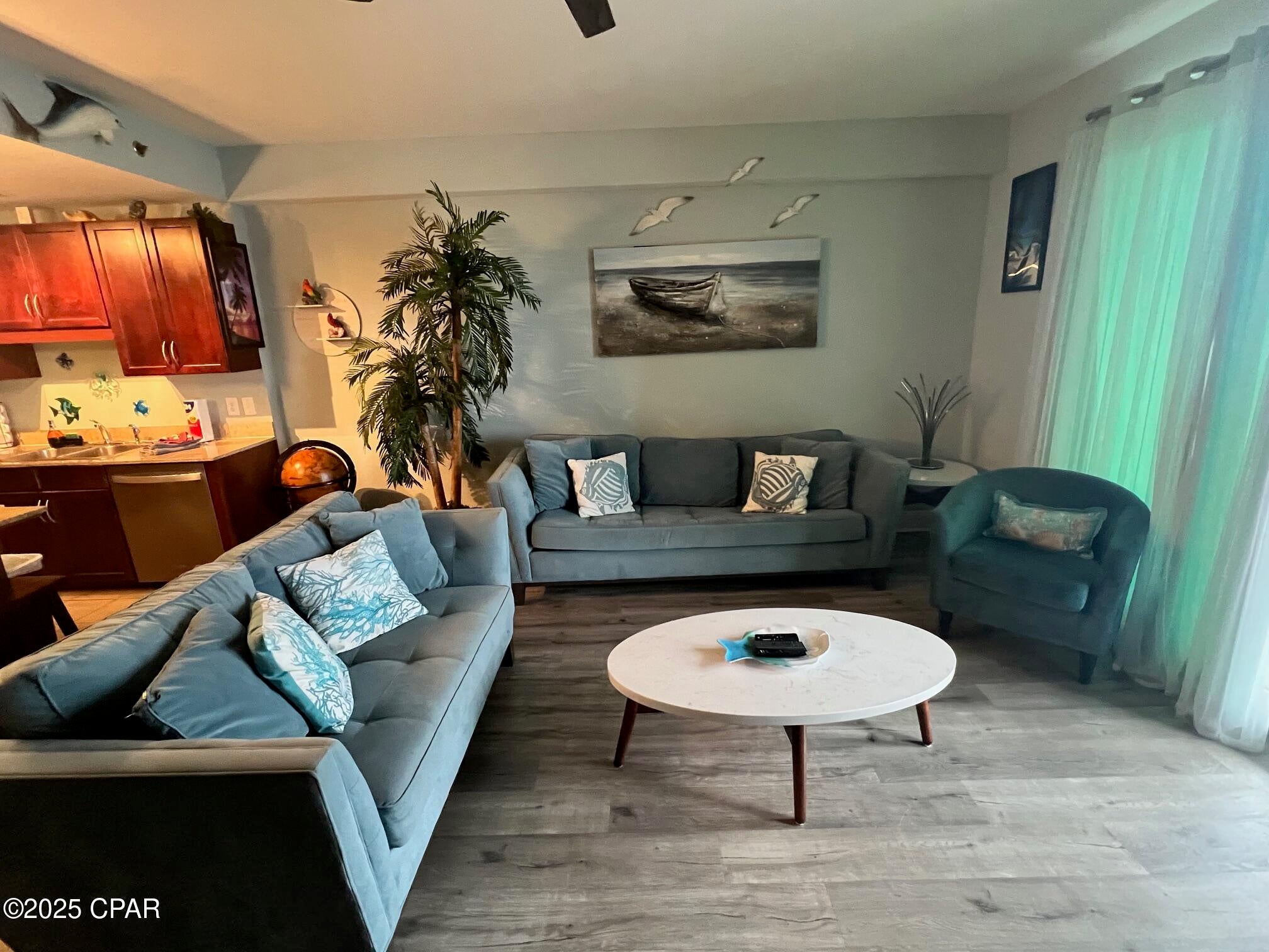 Welcome to your next home or investment retreat. Laketown wharf is known for its spacious units, great amenities and convenience to everything you need for a great vacation getaway. ***This unit is on the same floor as your parking garage access, which will save you and your guests time from those elevator wait times! Faster to the sand ! Inside you will see nice updates, premium furniture, all major appliances including fridge and stacked washer & dryer, fresh decorations , clean paint throughout. This move in ready units is completely rental ready and is being sold completely furnished! COA dues are paid quarterly and are among the most affordable on the beach. COA Dues include INSURANCE, Cable, Internet/WIFI, Water, Garbage, Mail Service, and all-access to property amenities, including 5 pools, pickleball court, boardwalk with restaurants and shopping, gated and security. Coded Gated Beach access, 2 parking garages. Truly a must see unit.