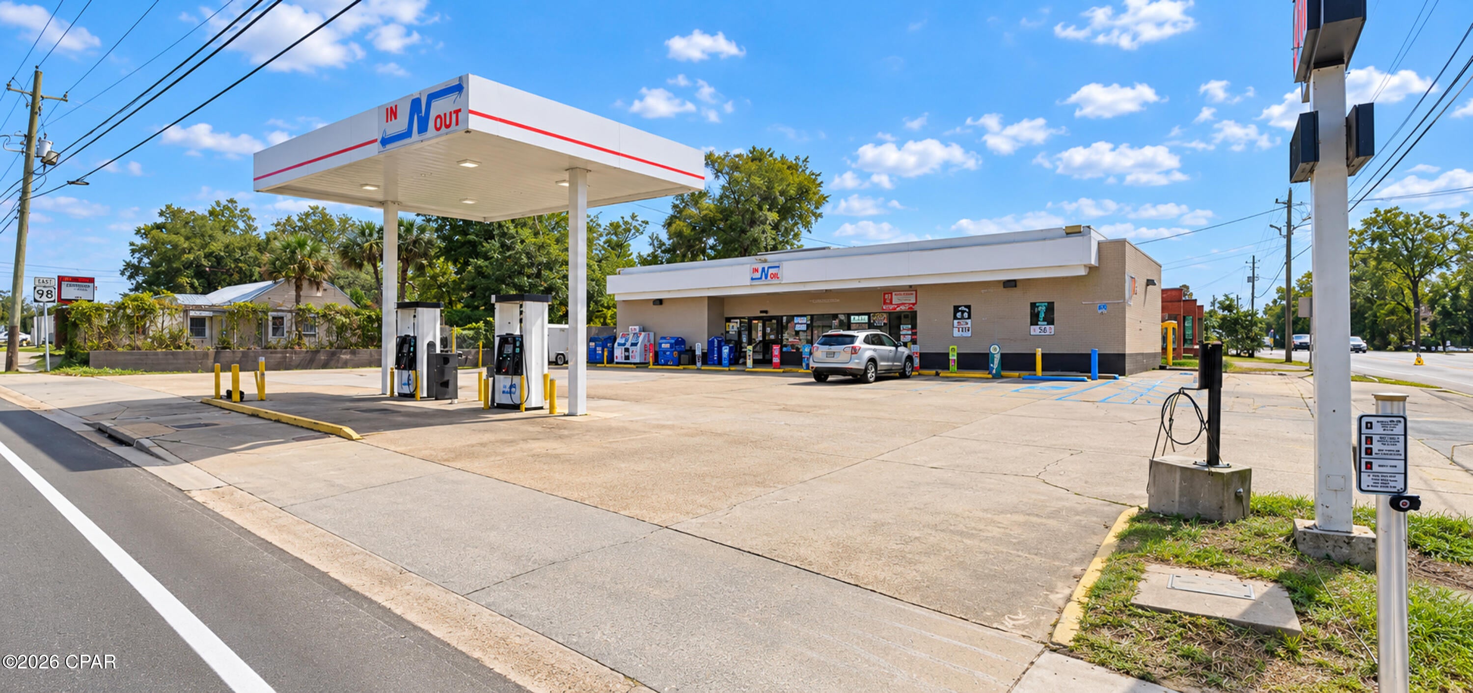 Investment opportunity at 2025 W 15th Street in Panama City! This established gas station and convenience store property is situated along the highly traveled W 15th Street commercial corridor and is being offered as a fully leased, income-producing commercial investment. The property is currently operated as a gas station and convenience store under a long-term commercial lease with an additional tenant renewal option. The lease structure places responsibility for applicable property taxes, insurance, assessments, and extensive repairs and maintenance on the tenant, including major building components. This provides an attractive opportunity for an investor seeking an established fuel and convenience store location, commercial frontage, long-term tenancy, and future appreciation potential. Buyer to independently verify all lease terms, environmental matters, zoning, property condition, and other information material to the purchase.