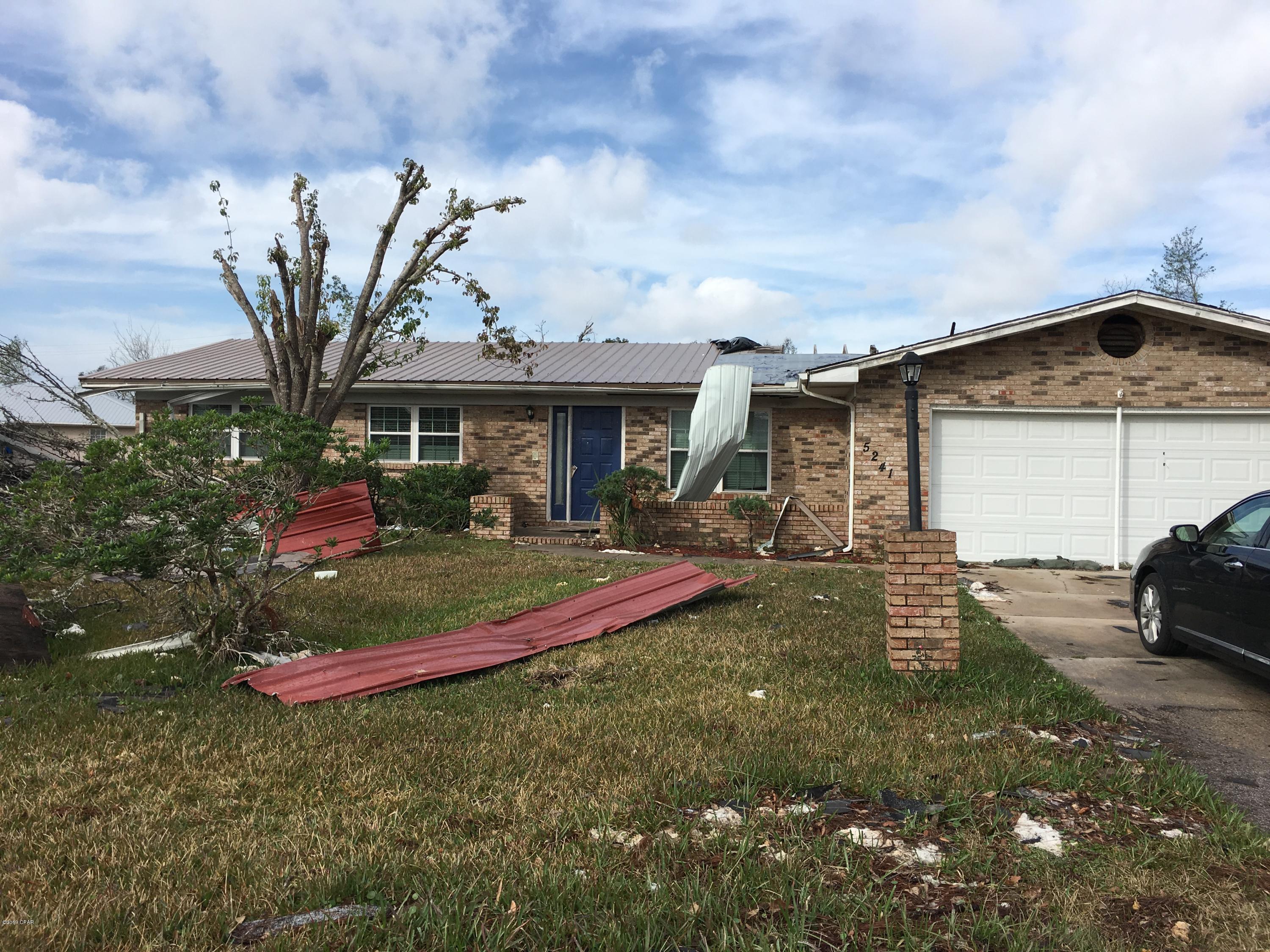 Hurricane Damage as part of the Roof is no longer there.  Home possibly could be salvageable.  There will be no clean up or debris removal by the seller.