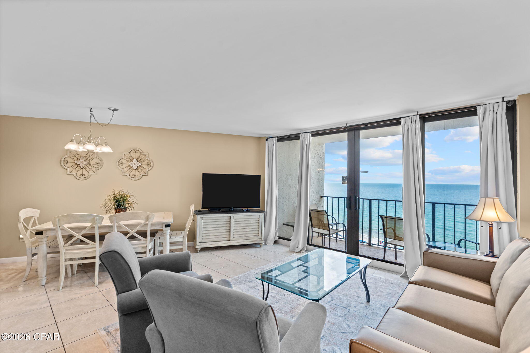 Welcome to this beautifully maintained 2 bedroom, 2 bathroom gulf-front condo in Tower II at Edgewater Beach Resort--the ONLY full-service resort in Panama City Beach. This is true beachfront living with direct views of the Gulf of Mexico, offering the perfect combination of personal enjoyment and strong investment potential.

This unit is exceptionally clean and well cared for, featuring tile flooring throughout, a spacious open layout, and a large primary closet. Sold fully furnished and turnkey, it is completely rental-ready from day one. Recent updates include a brand new refrigerator and dishwasher (2025), washer and dryer (2026), microwave (2024), hot water heater (2024), and stove (2021). HVAC replaced in 2017. Additional upgrades include new smoke detectors and alarms, plus a pullout couch to maximize guest accommodations.

Edgewater Beach Resort is widely recognized as the premier luxury resort on the Emerald Coast, offering unmatched amenities that drive both lifestyle appeal and rental demand. Owners and guests enjoy 11 resort-style pools, including the iconic lagoon pool with waterfalls, private deeded beach access with new poolside cabanas, on-site dining at Oceans Bar & Grill and multiple poolside bars, a 9-hole golf course with pro shop, state-of-the-art fitness center, tennis and basketball courts, and a rapidly expanding pickleball facility. The resort also features an on-site Starbucks market, retail shops, ice cream parlor, arcade, convenience market, full-service spa, electric vehicle charging stations, and secure gated access with trailer parking.

Exclusive owner benefits include 20% discounts at on-site restaurants and shops (which can be extended to immediate family), plus complimentary annual beach chair service.

Located in the heart of Panama City Beach, this property is adjacent to Edgewater Shoppes, offering dining, entertainment, bowling, arcade, axe throwing, escape rooms, salons, and more. Nearby conveniences include Publix, Walmart, and easy access to charter fishing, boating, dolphin tours, and all the top attractions along the Emerald Coast.

This condo presents a strong investment opportunity, with similar units generating approximately $45,000-$50,000 in annual rental income. Whether you're looking for a beachfront getaway, second home, or income-producing property, this unit checks every box.

Schedule your private showing today and experience why Edgewater continues to be one of the most in-demand beachfront resorts in Panama City Beach.