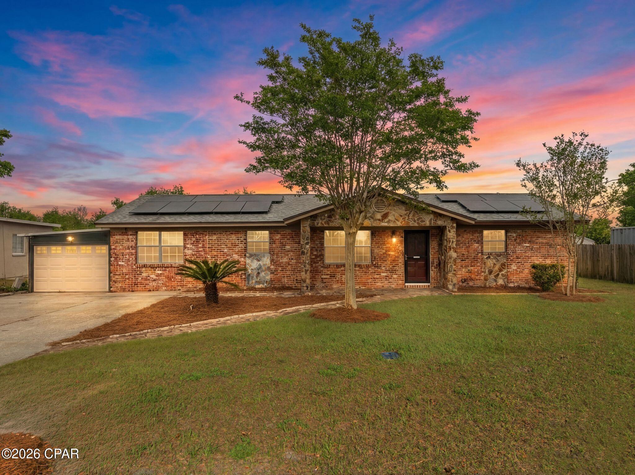 UNDER CONTRACT - SELLER ACCEPTING BACK UP OFFERS. This charming 3-bedroom, 2-bath brick and flagstone home offers comfort and convenience in a peaceful setting. Step inside to find a freshly painted interior complemented by brand-new light fixtures, creating a bright and welcoming atmosphere throughout.
Enjoy your own private in-ground swimming pool and a spacious, fully fenced backyard--perfect for entertaining, pets, or relaxing weekends at home. The pool liner was replaced last year as well as the sand in the sand filter for the pool equipment. The expanded driveway provides ample parking for family and guests alike.
Located on a quiet street, this home offers easy access to Tyndall Air Force Base and downtown Panama City, making commuting and enjoying local amenities a breeze. For added peace of mind, the home was reroofed after Hurricane Michael, water heater replaced at the same time and new HVAC in 2022.

A wonderful opportunity to own a move-in-ready home in a convenient location!