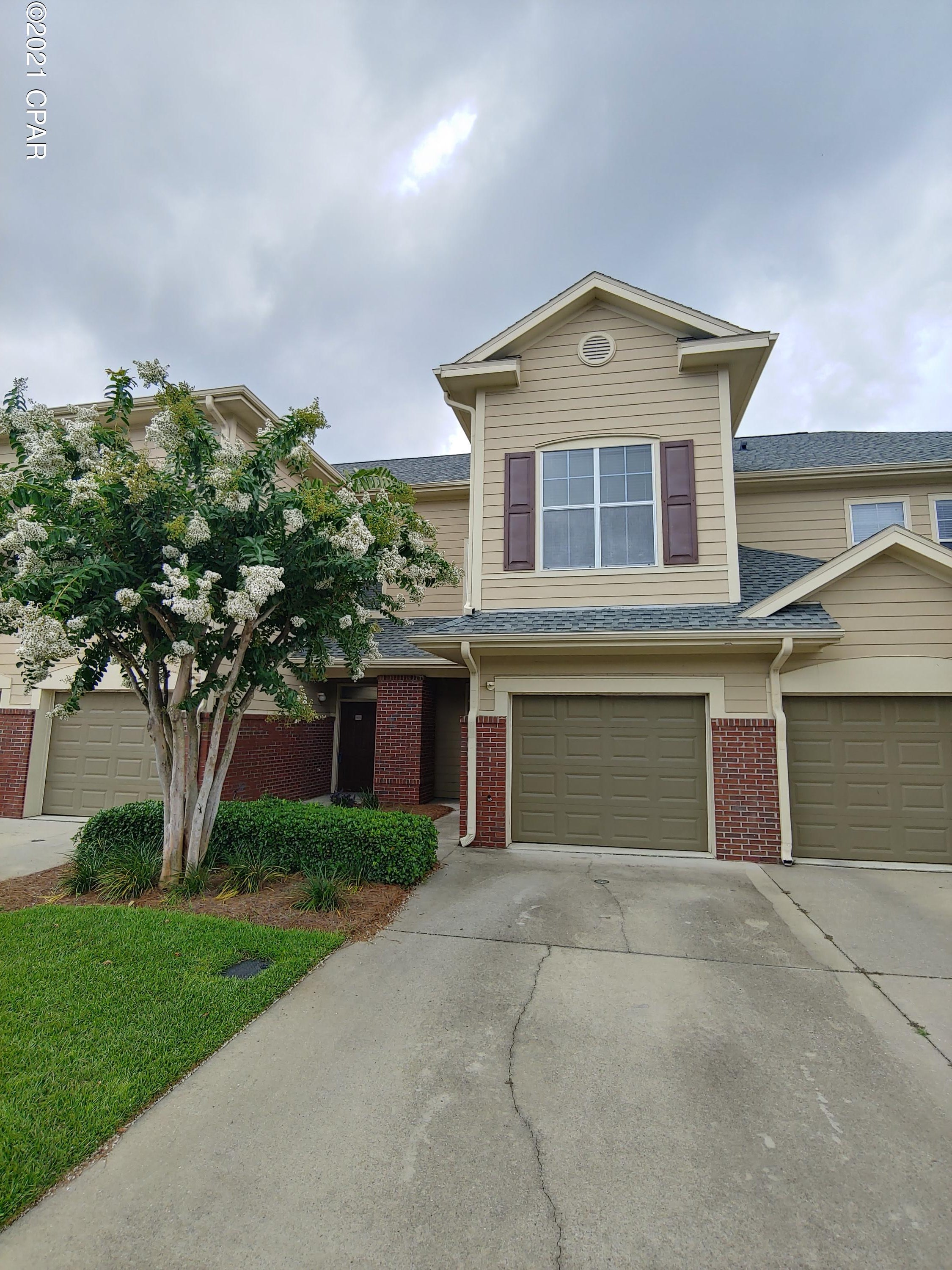CURRENTLY UNDER CONTRACT, SELLER ACCEPTING BACKUP OFFERS. Move-In Ready 3 Bedroom Townhome in Baldwin Rowe community with gated access, inground pool, clubhouse, and landscape maintenance! Centrally located and close to shopping, entertainment, schools, shopping, Lynn Haven, beaches, and more. Open floor plan with high ceilings, breakfast bar, screened patio, 1 stall garage, and a new roof. You'll love the granite tile countertops, handy ½ bath on main level, roomy bedrooms and baths on 2nd floor with a bonus area. Courtesy officer lives on site, safe and fun community for you and your family.  All info, including dimensions, are deemed reliable but not verified, buyer to confirm info if necessary. Showings restricted, do not disturb tenants. Pictures are of similar unit.