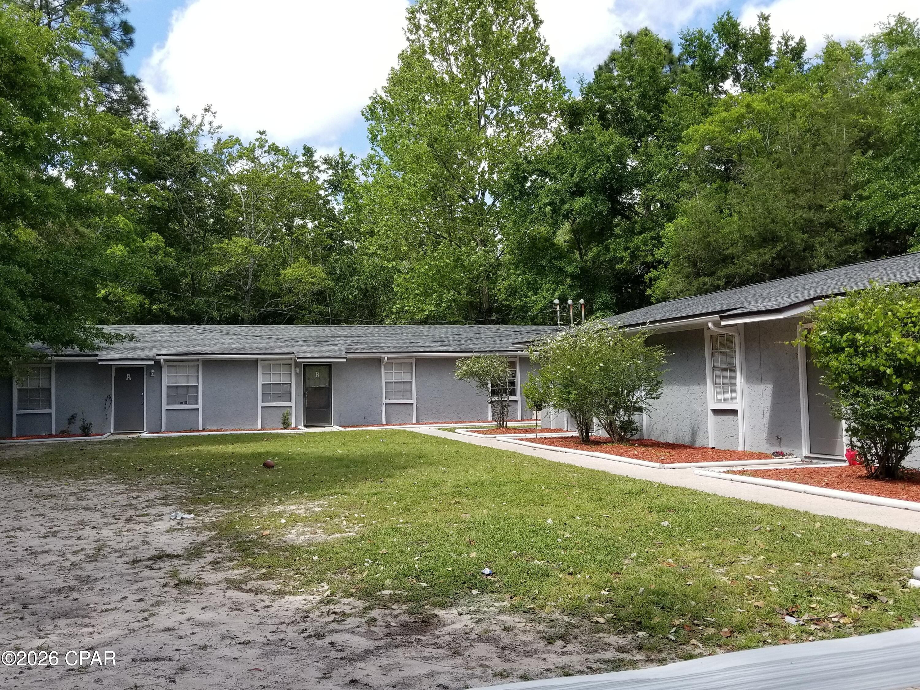 Welcome to this efficient 2Bed/1Ba apartment near Tyndall AFB, located Callaway, FL!

This apartment offers a comfortable living space with two spacious bedrooms and a full bathroom. The exterior laundry/storage room, semi-attached to the main building, provides ample space for your storage needs and laundry convenience. The covered front entry ensures you stay dry during those rainy days, while the back patio, complete with a privacy fence, offers a perfect spot for outdoor relaxation!

This apartment combines functionality and comfort, making it a perfect place to call home!

-------------------------------------------------------------------------

**SPECIAL: 1/2 OFF 1st Month!**
... also...
**1/2 OFF Security Deposit for Active-Duty Military!**

*Quarterly Pest Control & Lawncare Included!*

*NO PETS*

*Owner will consider Section 8.*