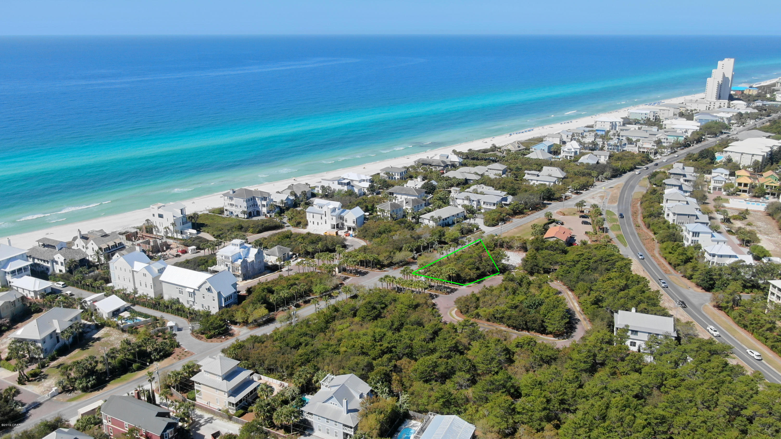 What a find! Welcome to the quiet, upscale, gated, residential neighborhood of Heritage Dunes. No short term rentals here. Heritage Dunes boasts all that 30A has to offer plus a whole lot more. This neighborhood has its very own private entry, dedicated beach access right across the street, well within a short walking distance from this lot, with 400' of beautiful, white sandy beaches and endless emerald green waters. There is also a community pool nestled beachside under the palm trees for your enjoyment. Check out the home sketches and floor plans the seller was happy to share of a home that may be perfect for this lot! A possibility of Gulf views from your balcony! Of course this would need to be verified by your builder.