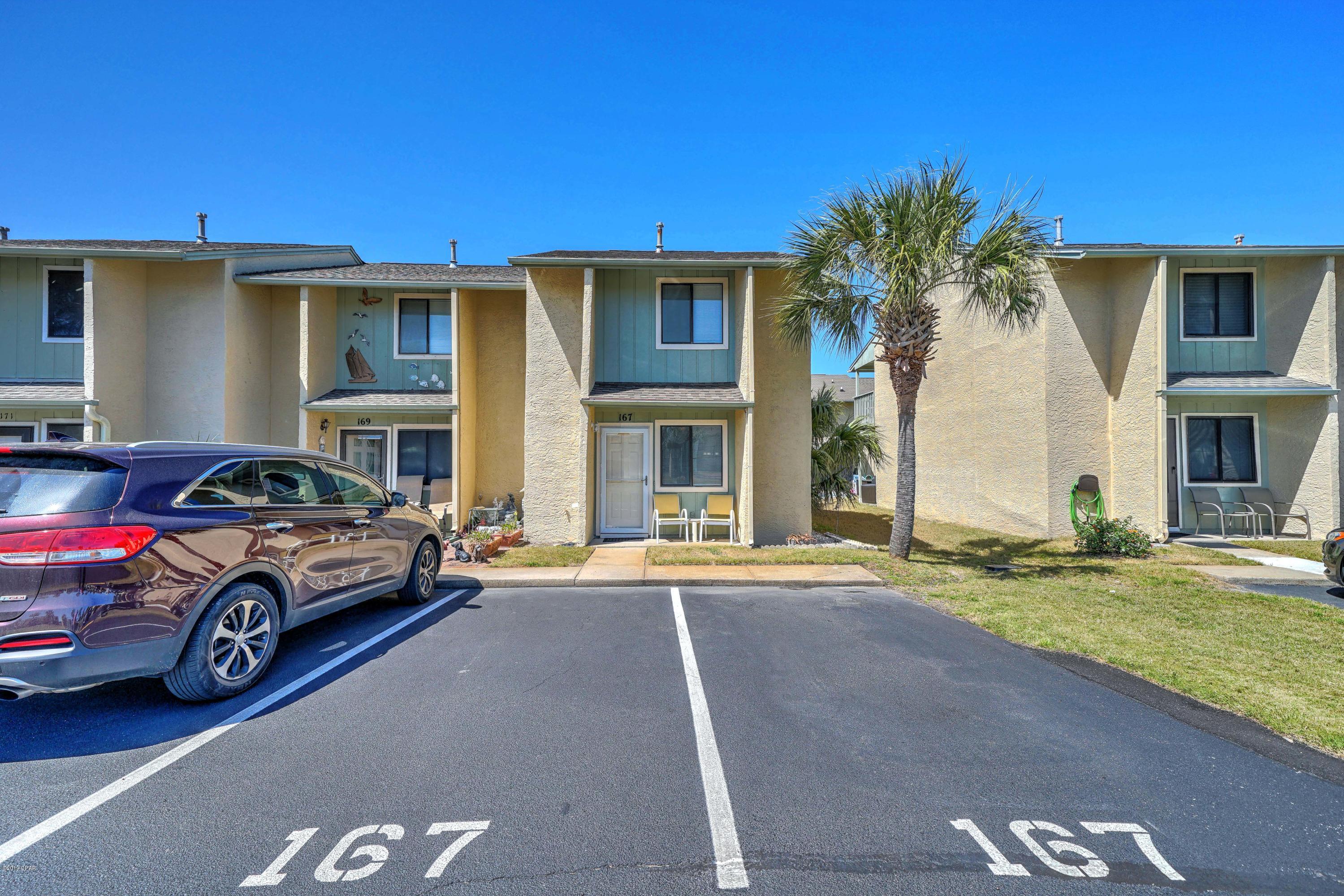 Currently under contract. Seller accepting back up offers. This beautiful townhome is located on the east end of the beach in the highly sought gated Gulf Highlands Beach Resort. This 2-bedroom 1.5-bath end-unit townhome sits across from a heated pool and tennis court, and is just steps from the beach. The roof, AC system, tankless water heater, washer and dryer are all newer.  Comes furnished with beach decor. Most of the furniture is brand new and the unit has been freshly painted inside. Outside was recently painted as well. Downstairs and bathroom are tiled and upstairs in durable carpet. 11 pools (4 heated and one on the beach), 4 tennis courts, workout room, mini golf, playgrounds and shuffle board. Age, dimensions and square footage are approximate